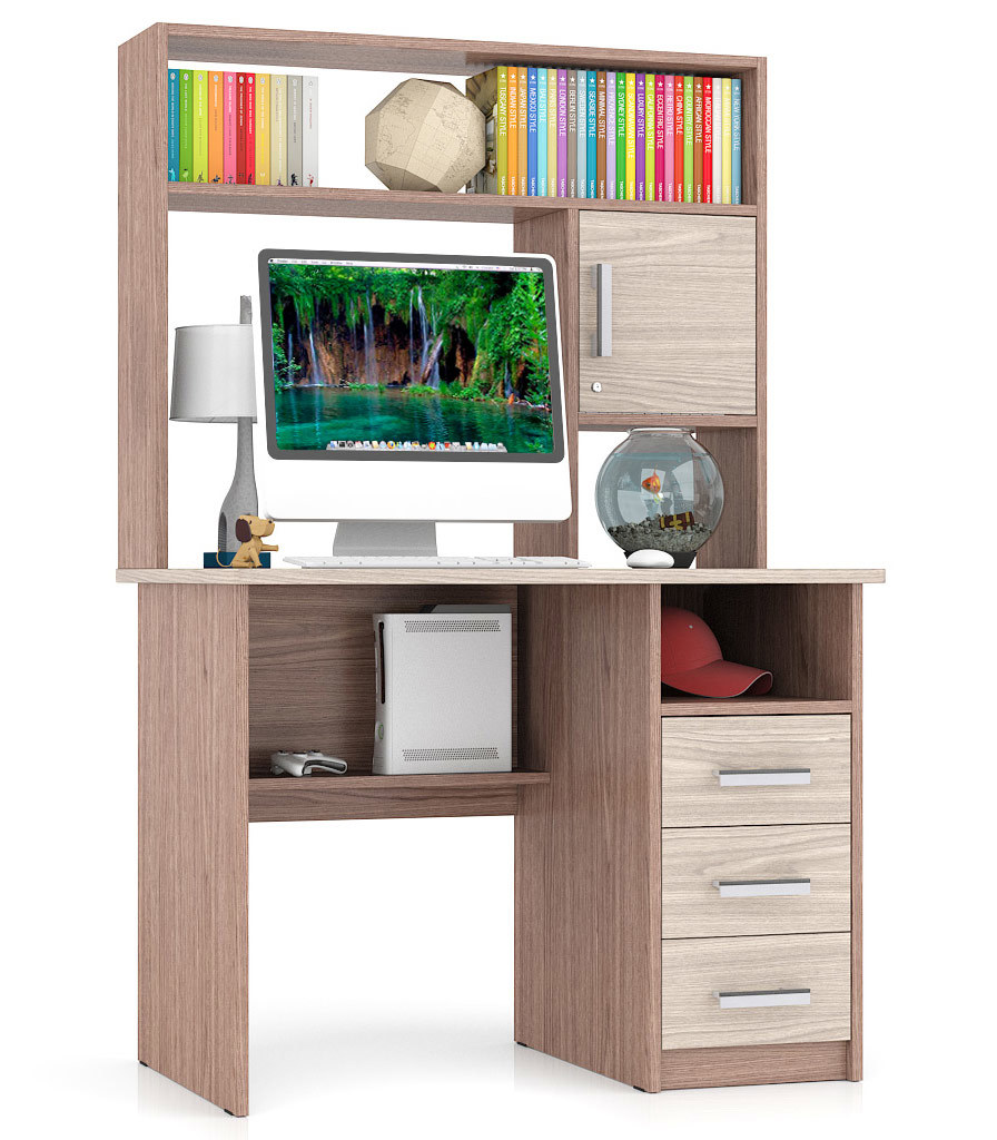 Изображение товара Компьютерный стол Мебельный двор 102x160 см цвет ясень шимо