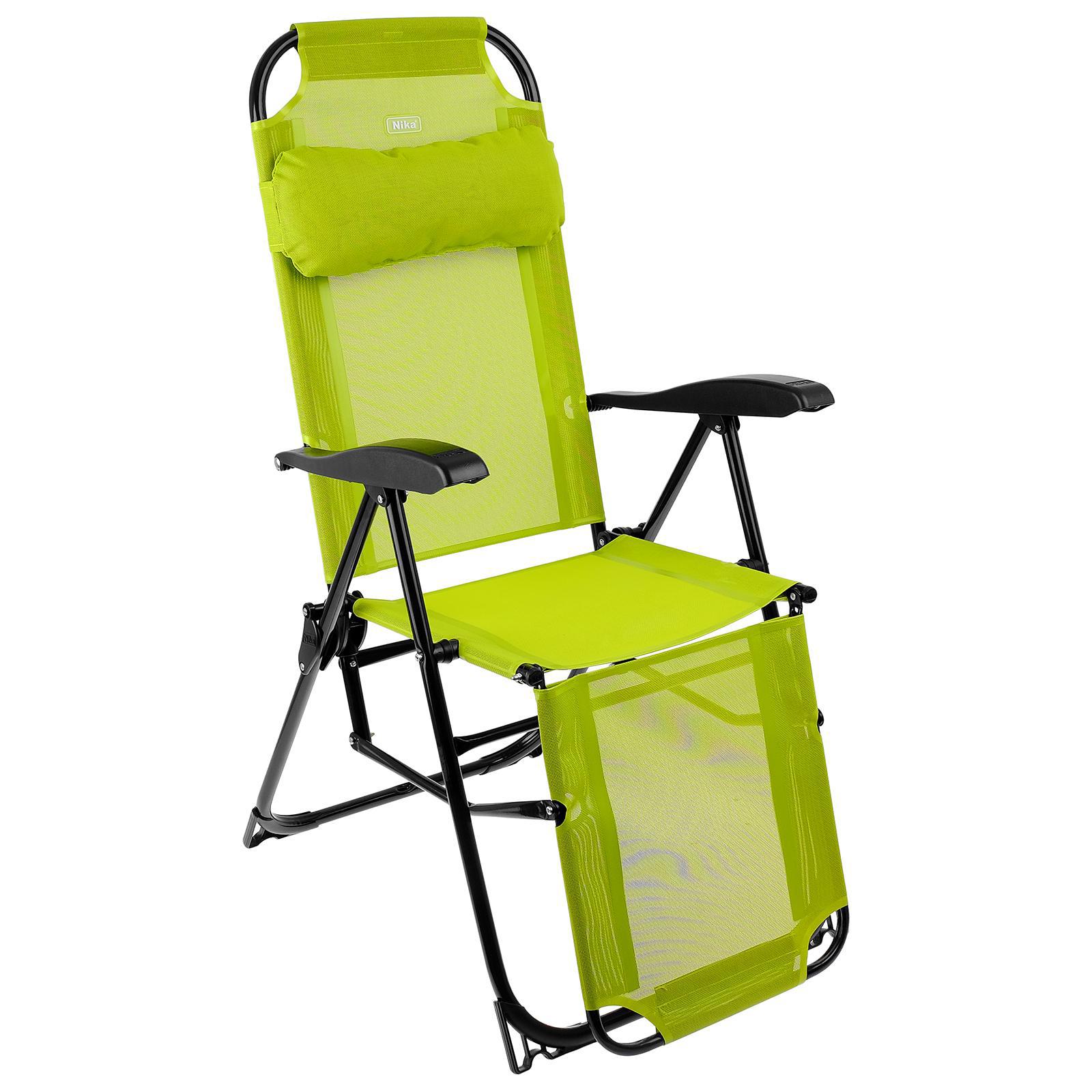 Изображение товара Кресло-шезлонг складное Nika 4838175 60x82x109 см до 100 кг для отдыха на улице и в помещении