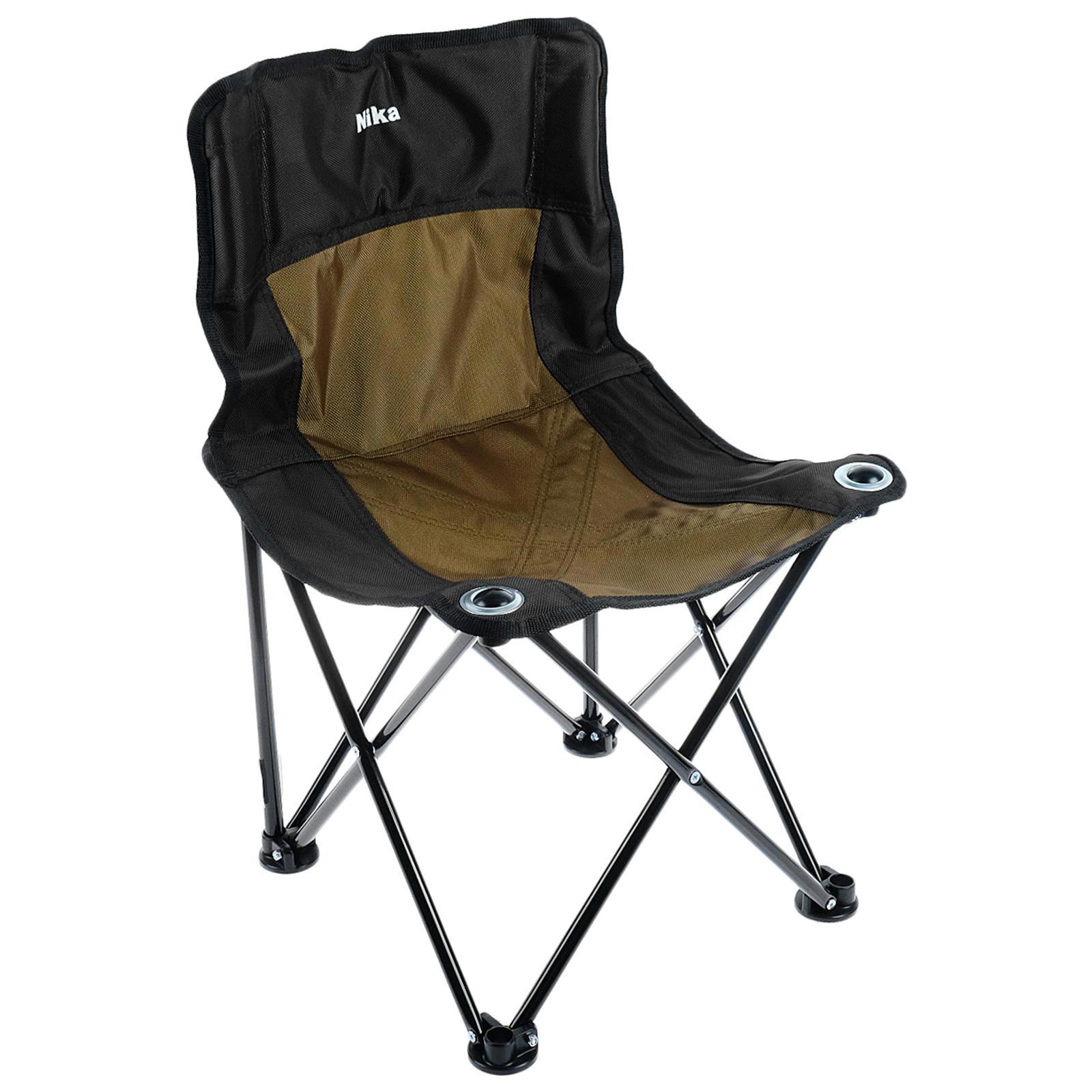 Изображение товара Стул садовый Nika Металл-пластик цвет хаки складной компактный прочный
