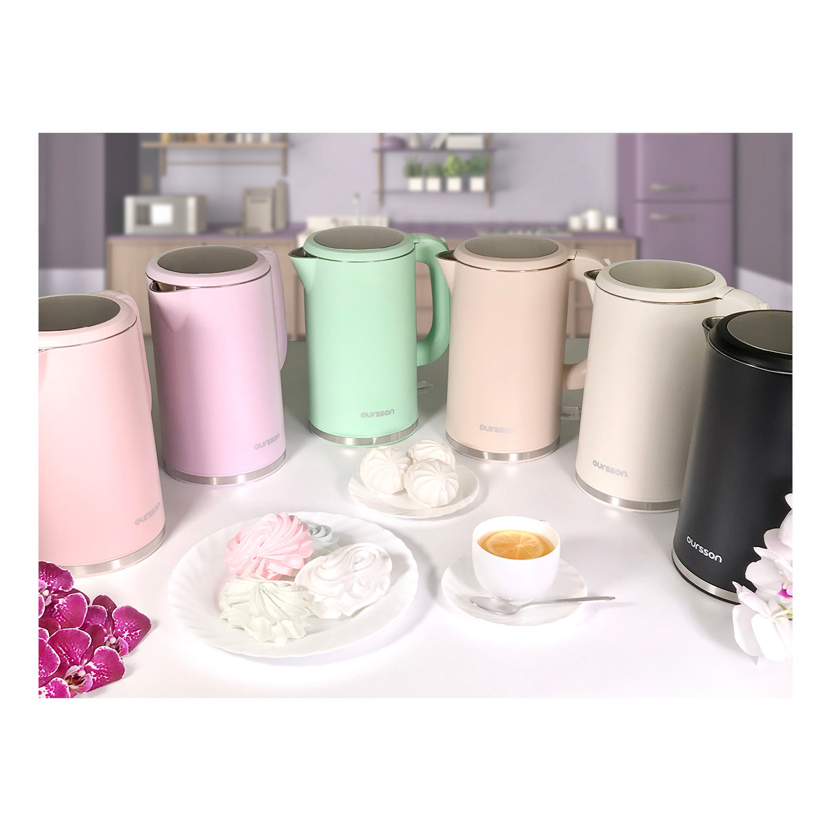 Изображение товара Электрический чайник Oursson EK1731W 1.7 л мятный пластиковый двойные стенки