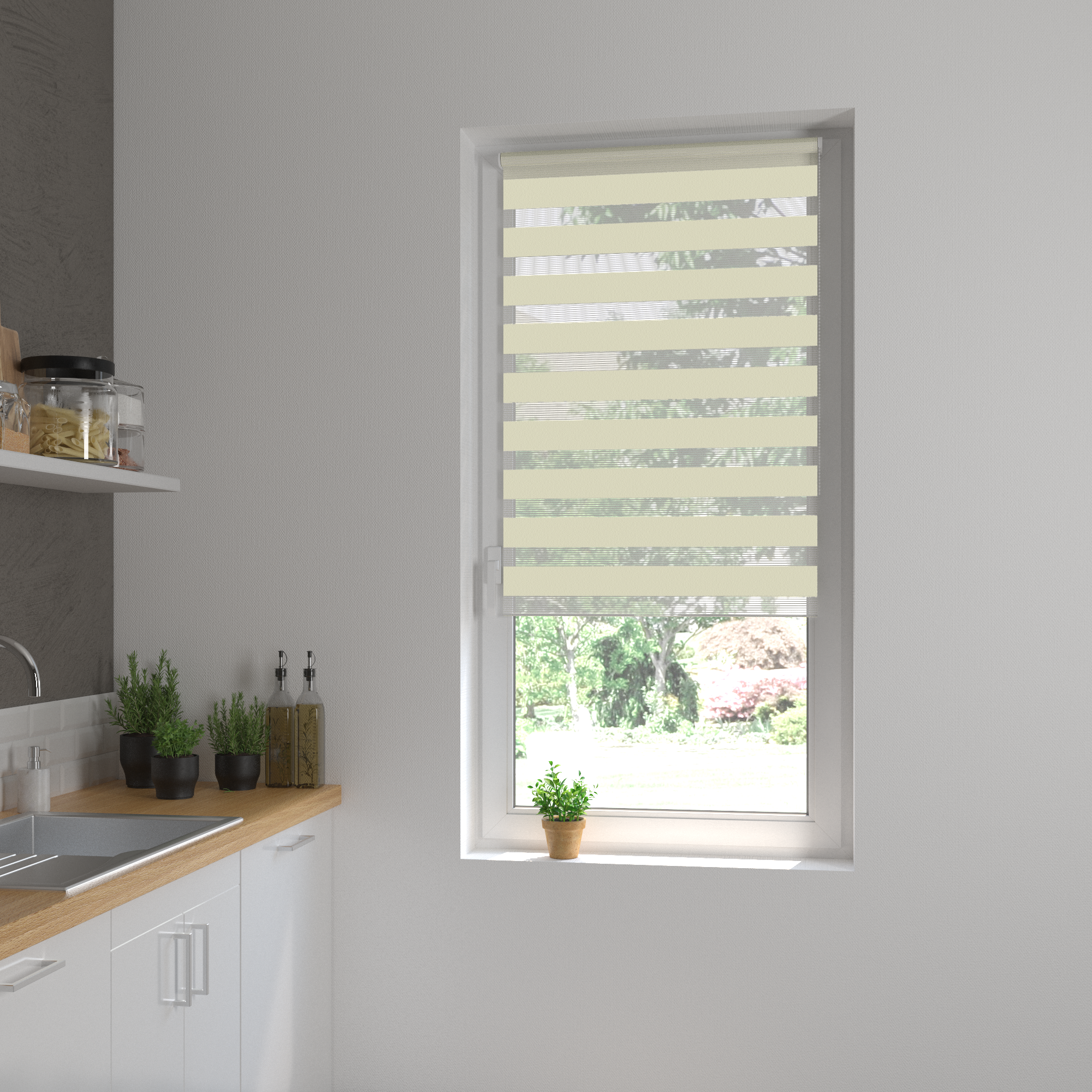 Штора рулонная день-ночь Inspire Peter 100x160 см экрю Cream 5 - 10