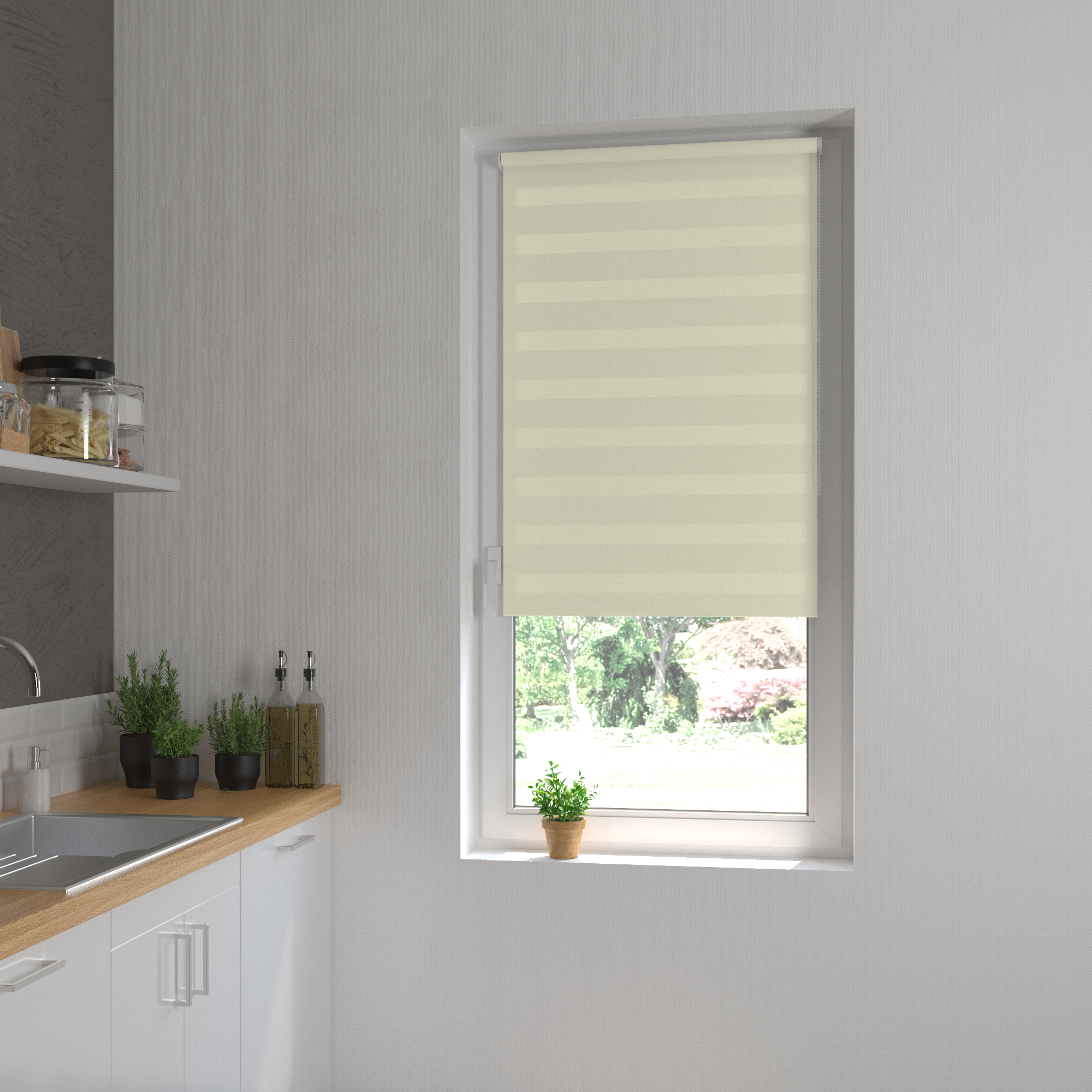 Штора рулонная день-ночь Inspire Peter 40x160 см экрю Cream 5 - 11