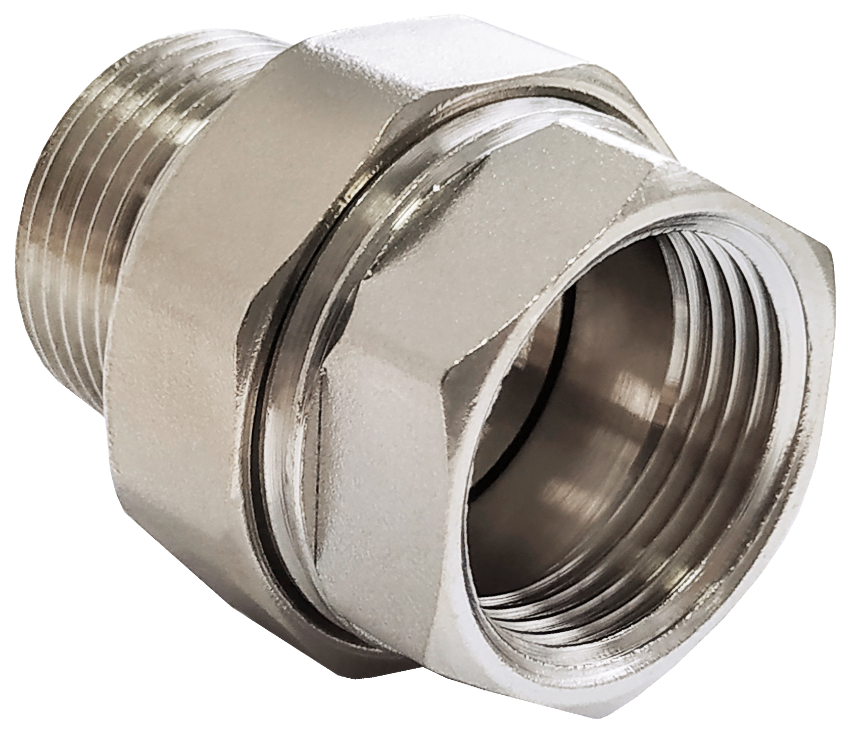 Изображение товара Сгон прямой Valfex 1x1 дюйм латунь никелированный Россия