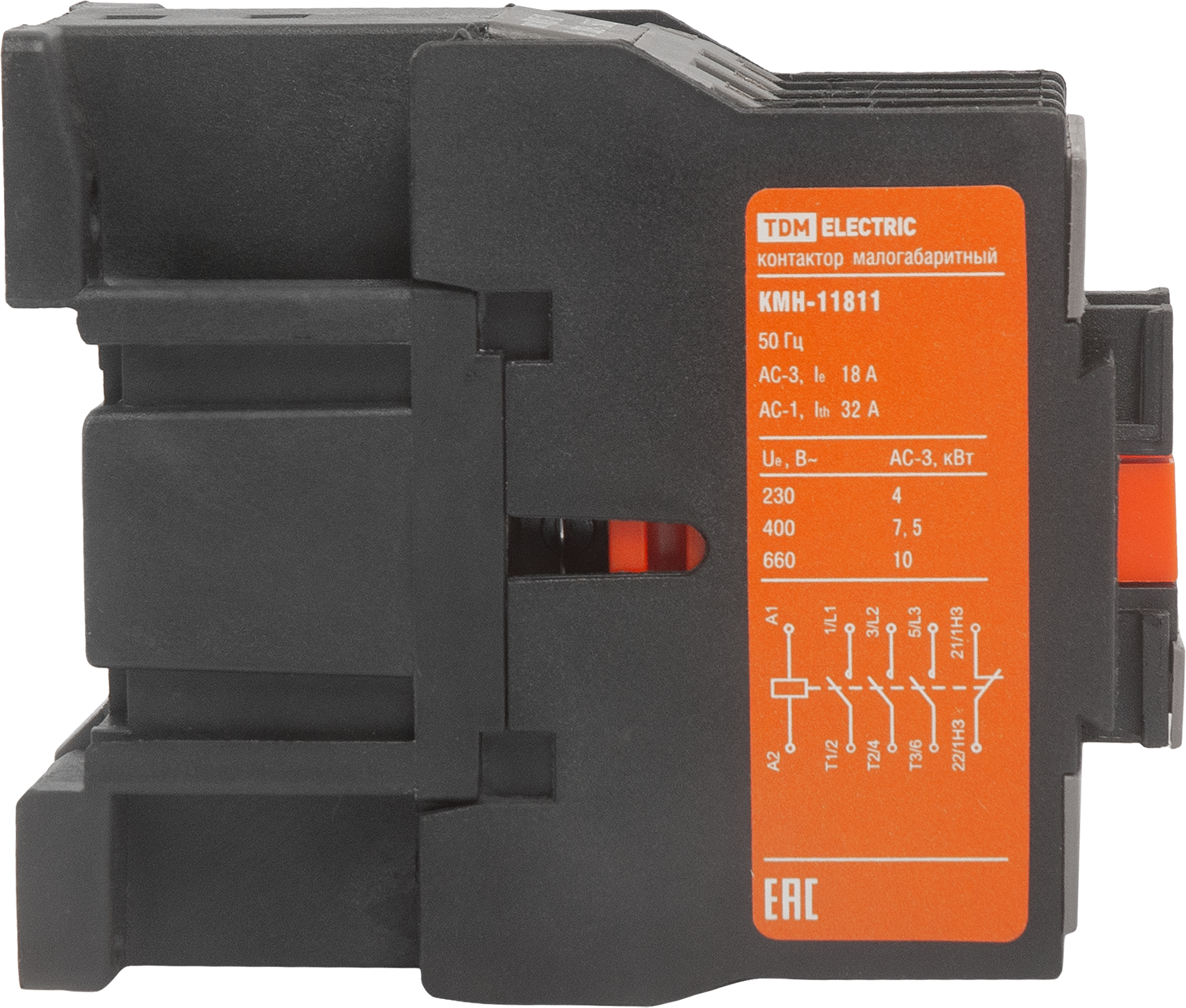 Контактор TDM Electric КМН-11811 18 А 230 В/АС3 1НЗ - 3