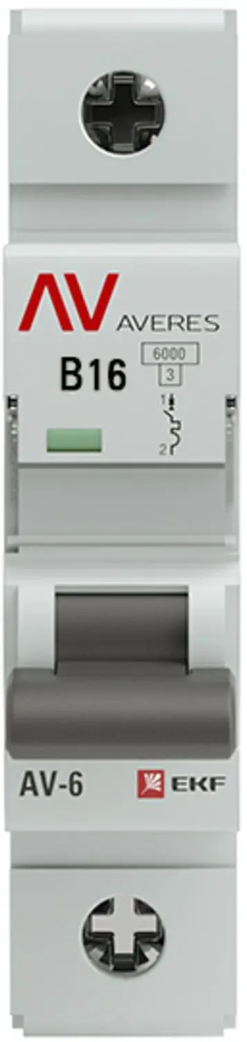 Автоматический выключатель EKF Averes AV-6 1P B16 А 6 кА mcb6-1-16B-av - 1