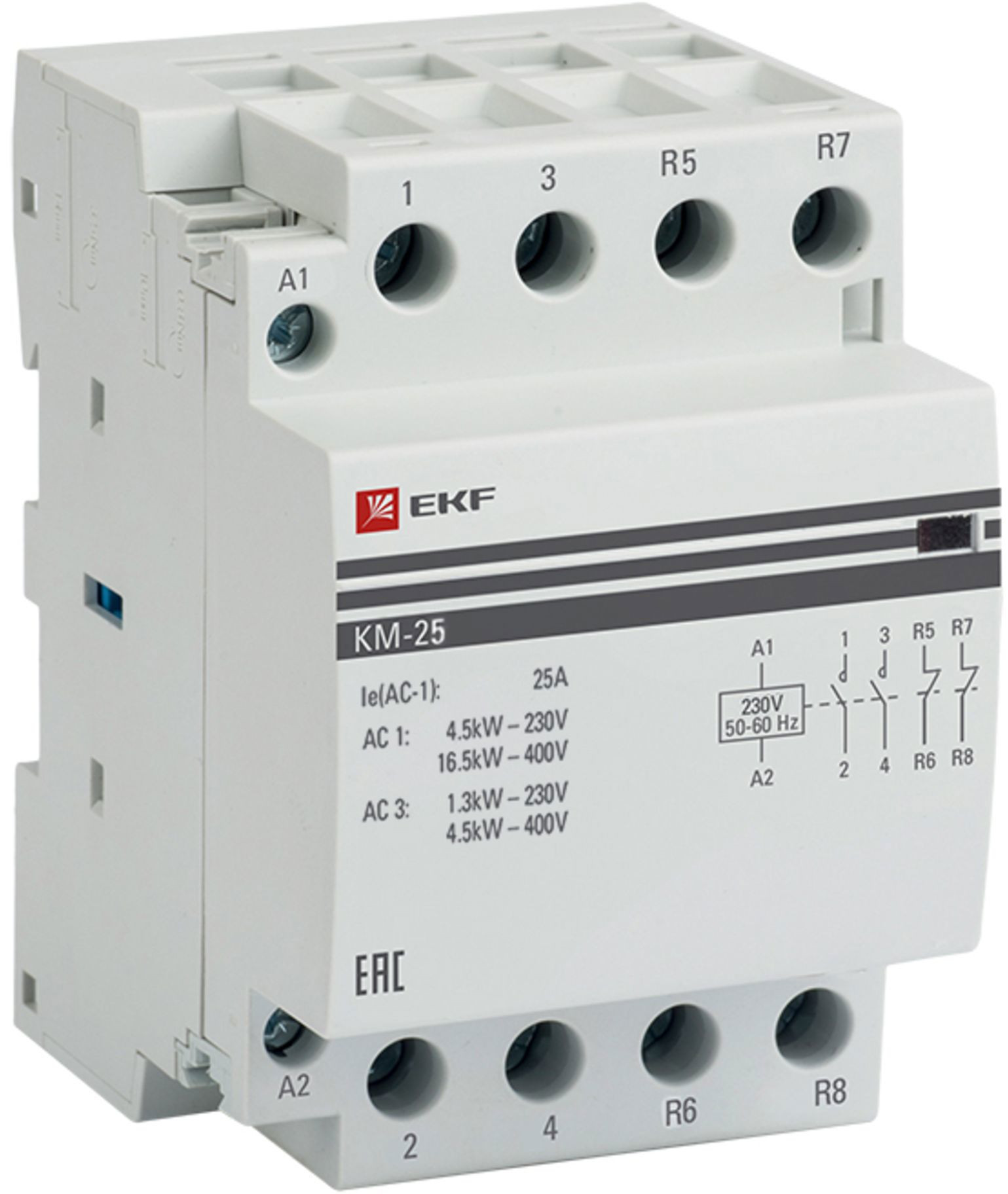 Изображение товара Контактор EKF КМ 2NC 25 А 400 В для автоматизации электросетей