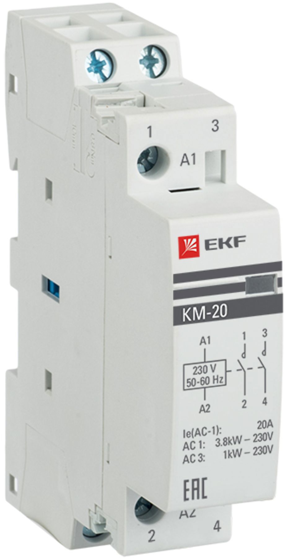Изображение товара Контактор EKF КМ 2NО 20 А 230-400 В