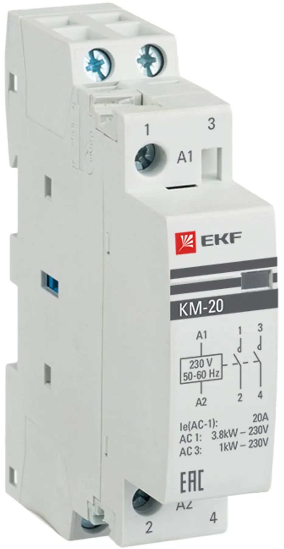 Контактор EKF КМ 2NО 20 А 230-400 В