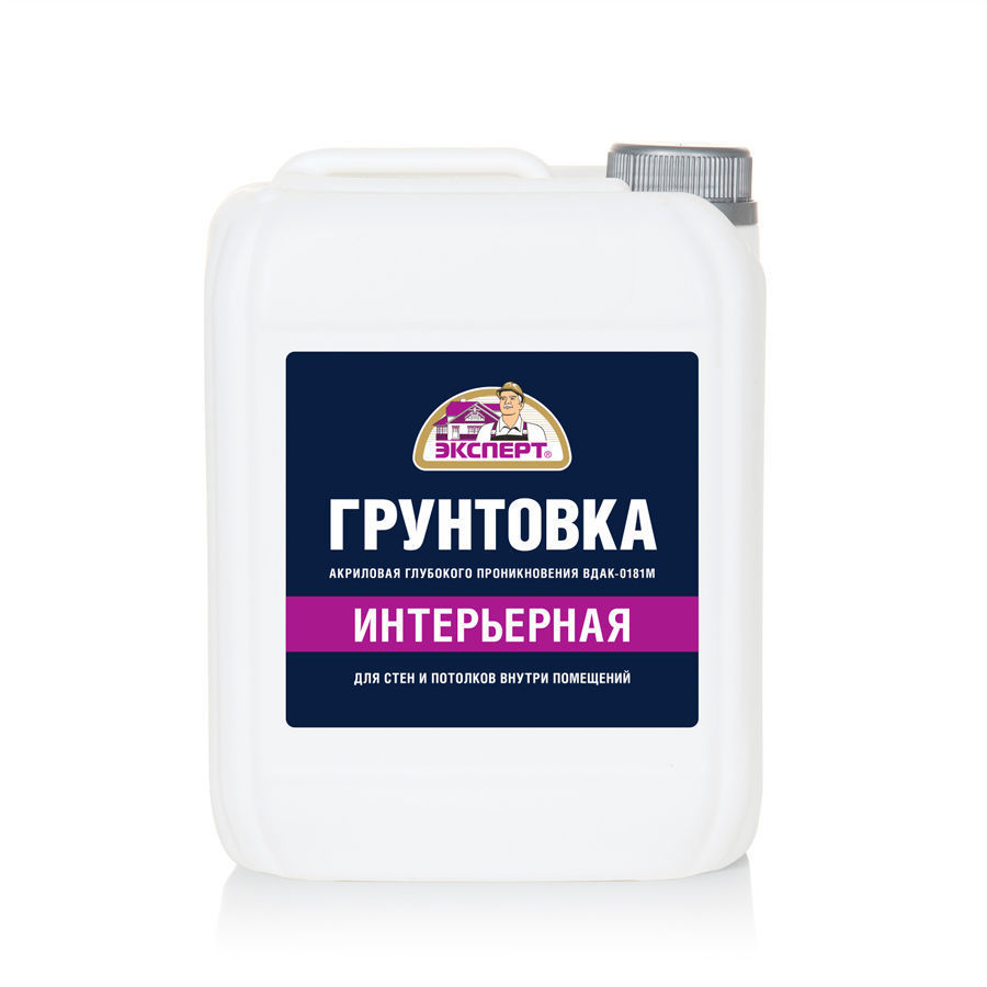 Изображение товара Интерьерная акриловая грунтовка ЭКСПЕРТ 5 кг для внутренних работ Изображение товара Интерьерная акриловая грунтовка ЭКСПЕРТ 5 кг для внутренних работ