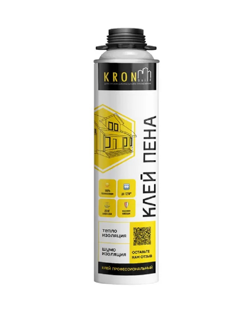 Изображение товара Пена монтажная KRONbuild GF800 профессиональная для теплоизоляции 850 мл Изображение товара Пена монтажная KRONbuild GF800 профессиональная для теплоизоляции 850 мл