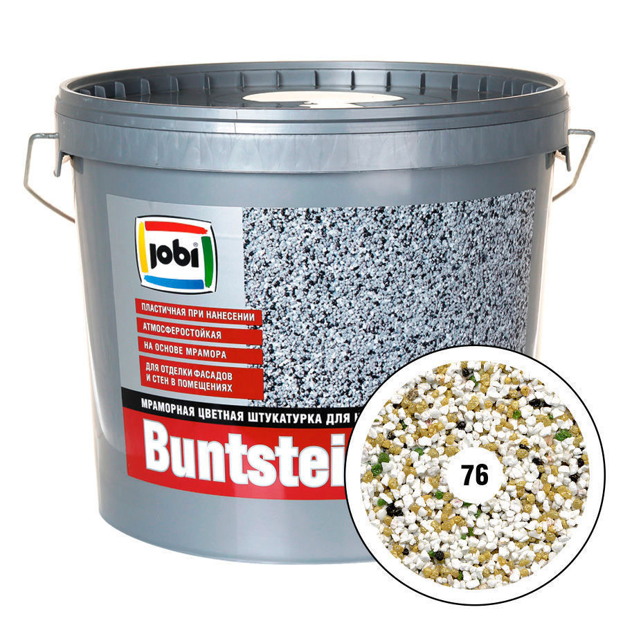 Изображение товара Мраморная штукатурка 2 мм JOBI BuntsteinPutz Готовый № 76 20 кг