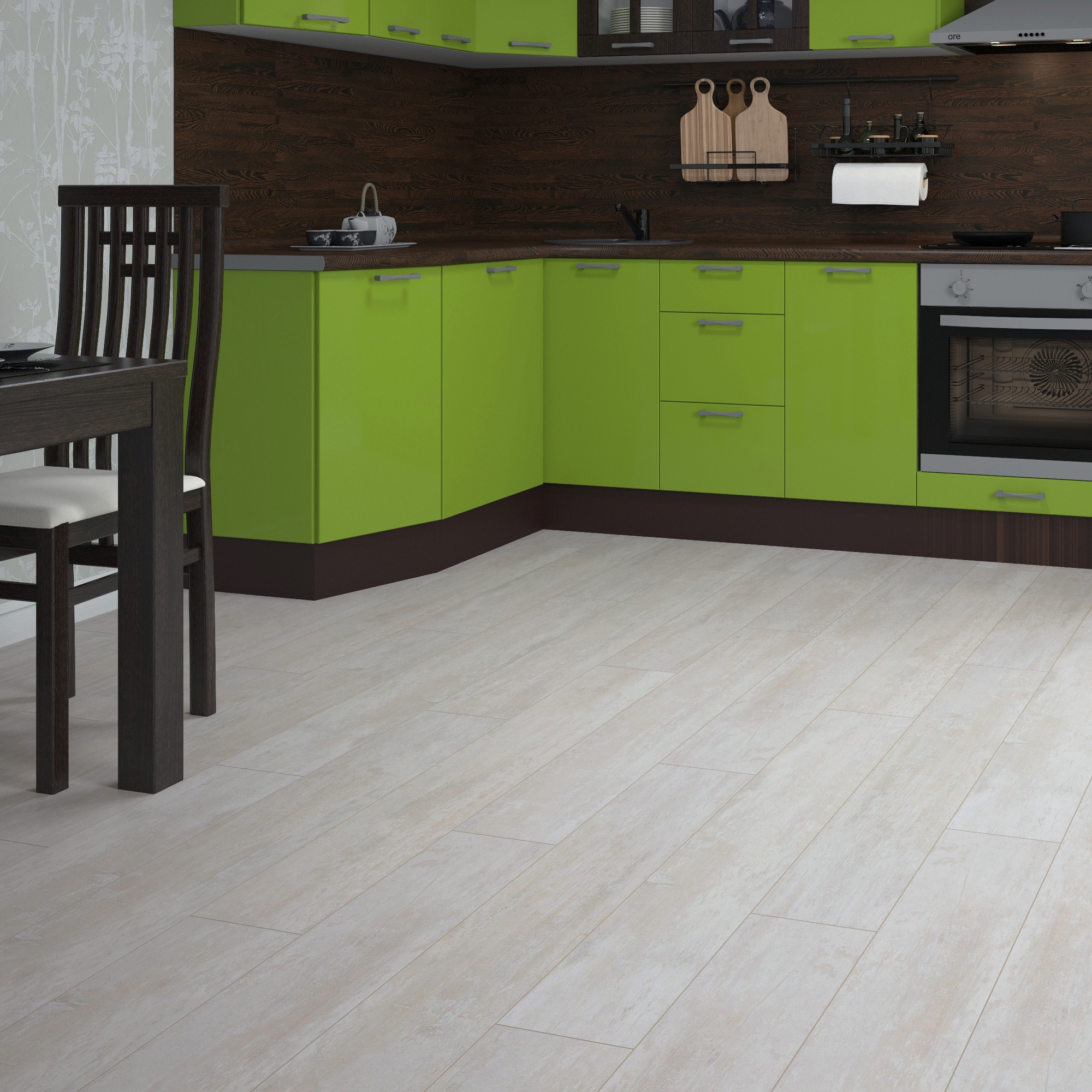 Изображение товара Ламинат Дуб Травертин 33 класс 8 мм с фаской для дома и офиса