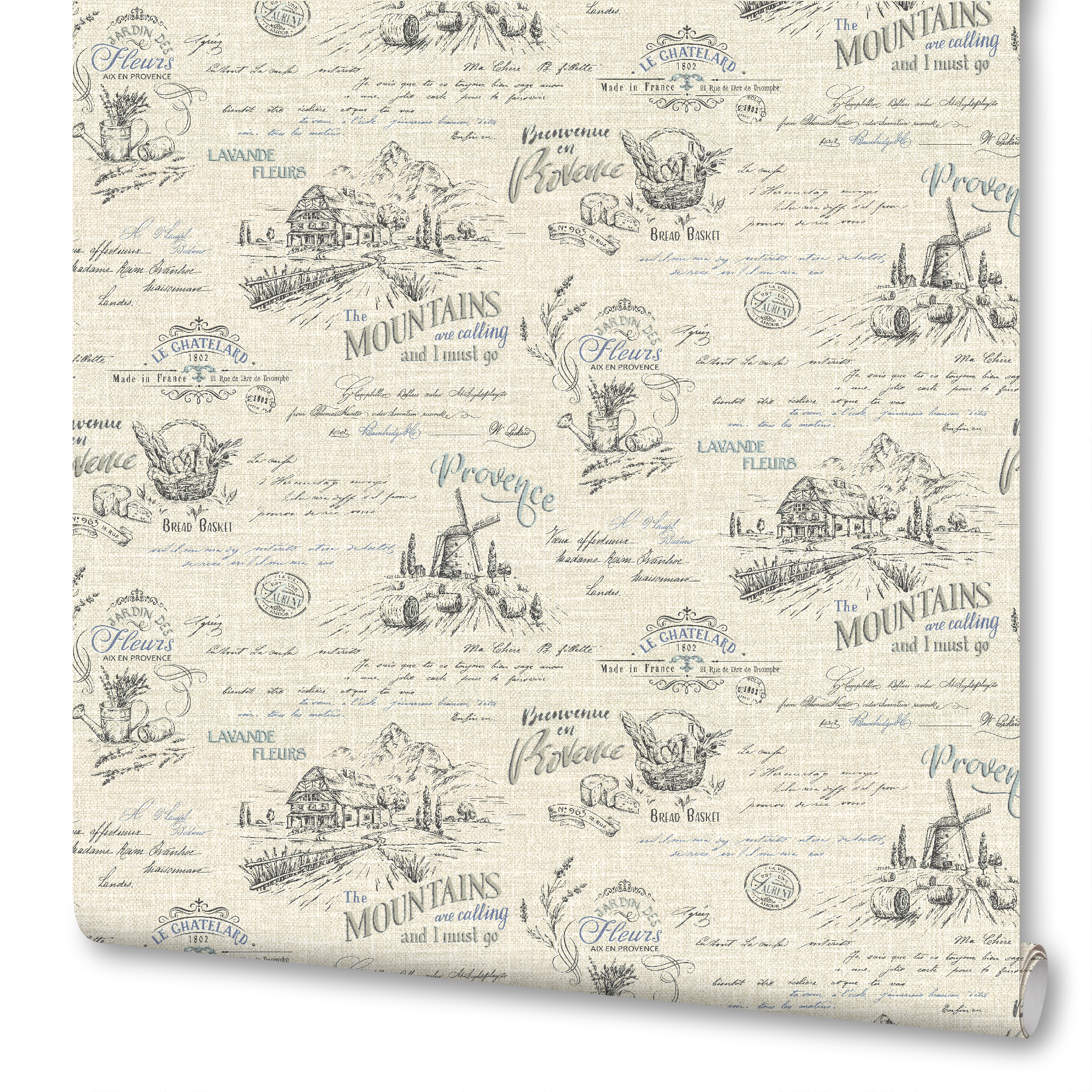 Изображение товара Обои флизелиновые OVK DESIGN Прованс бежевые 1.06 м 10546-02