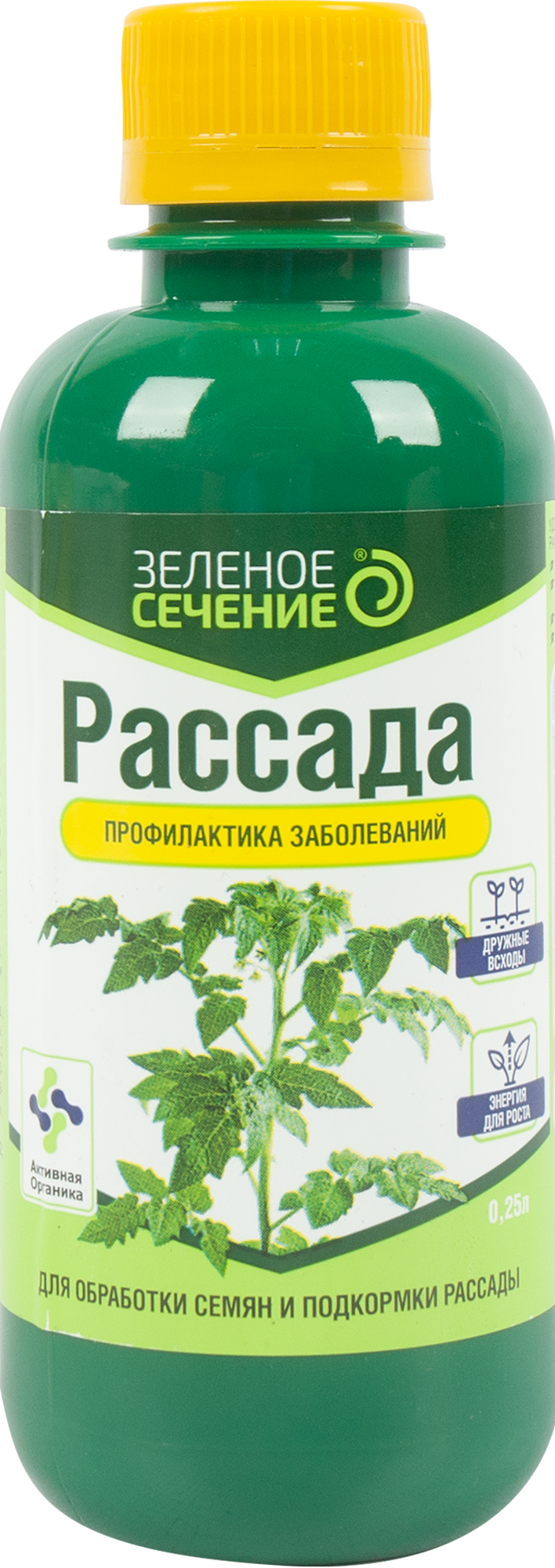 Изображение товара Удобрение Зелёное сечение Рассада с профилактикой заболеваний 0.25 л Изображение товара Удобрение Зелёное сечение Рассада с профилактикой заболеваний 0.25 л