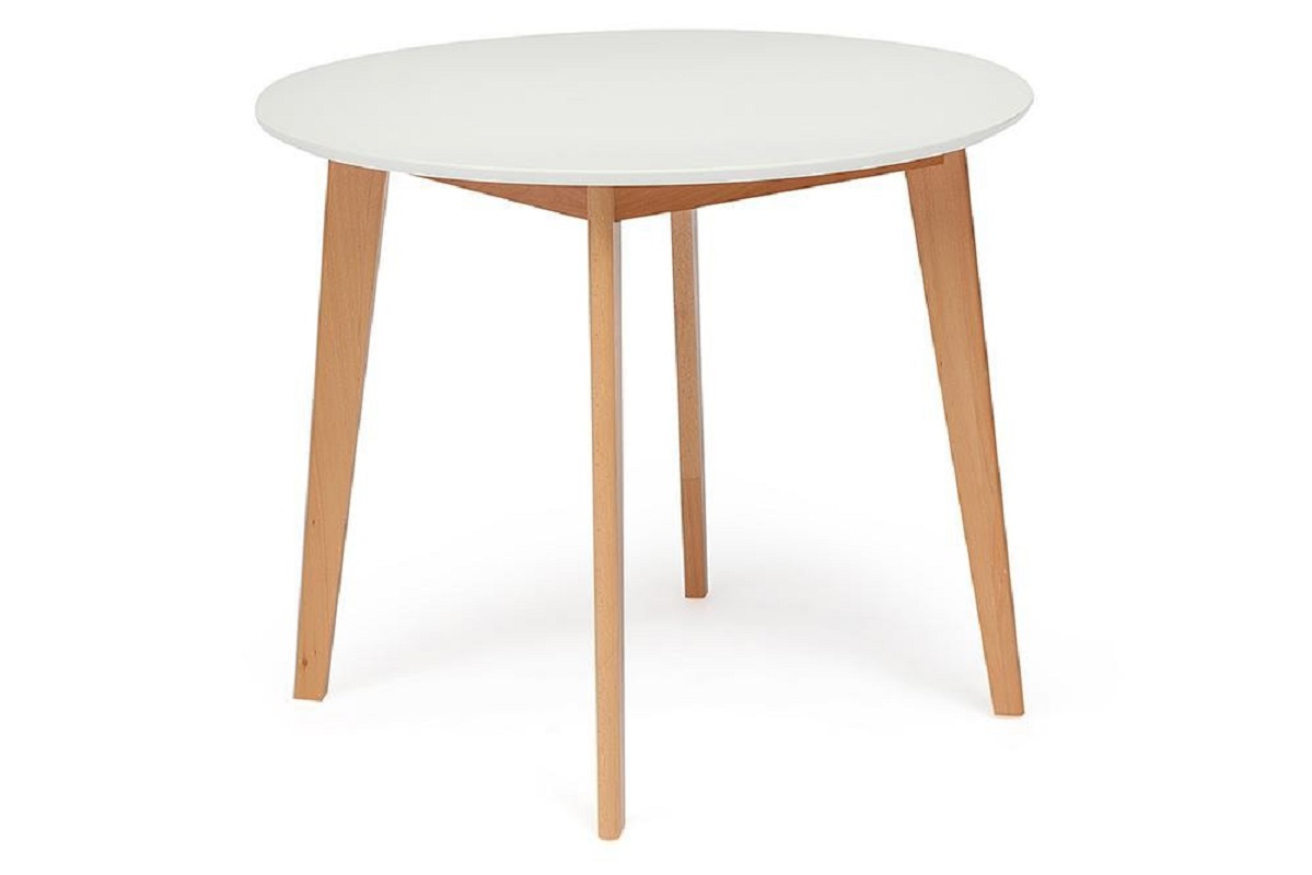 Изображение товара Стол круг 90x75 см Tetchair bosco бук цвет белый/бук