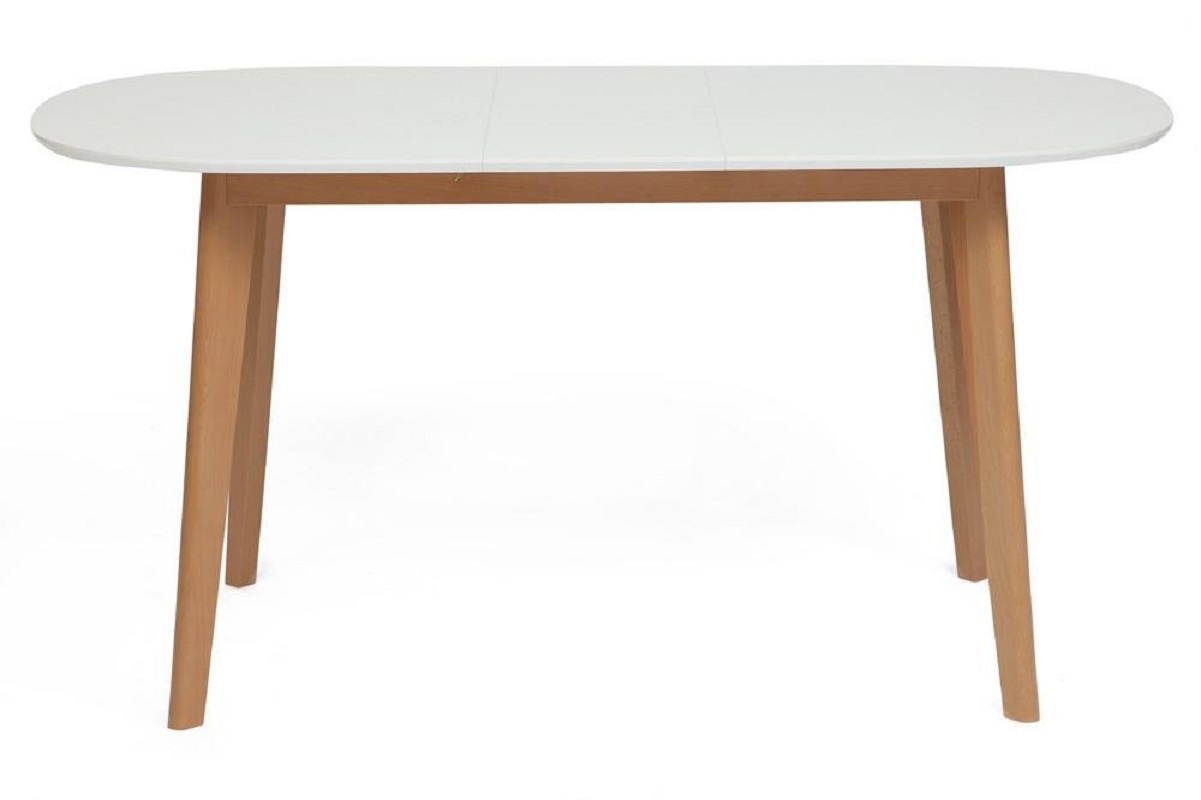 Изображение товара Стол овал 120x75 см Tetchair bosco бук цвет белый/бук/натуральный
