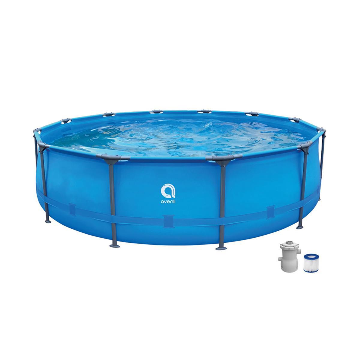 Изображение товара Бассейн каркасный Avenli 230481 круглый 3.66x3.66 м ПВХ 6765 л голубой