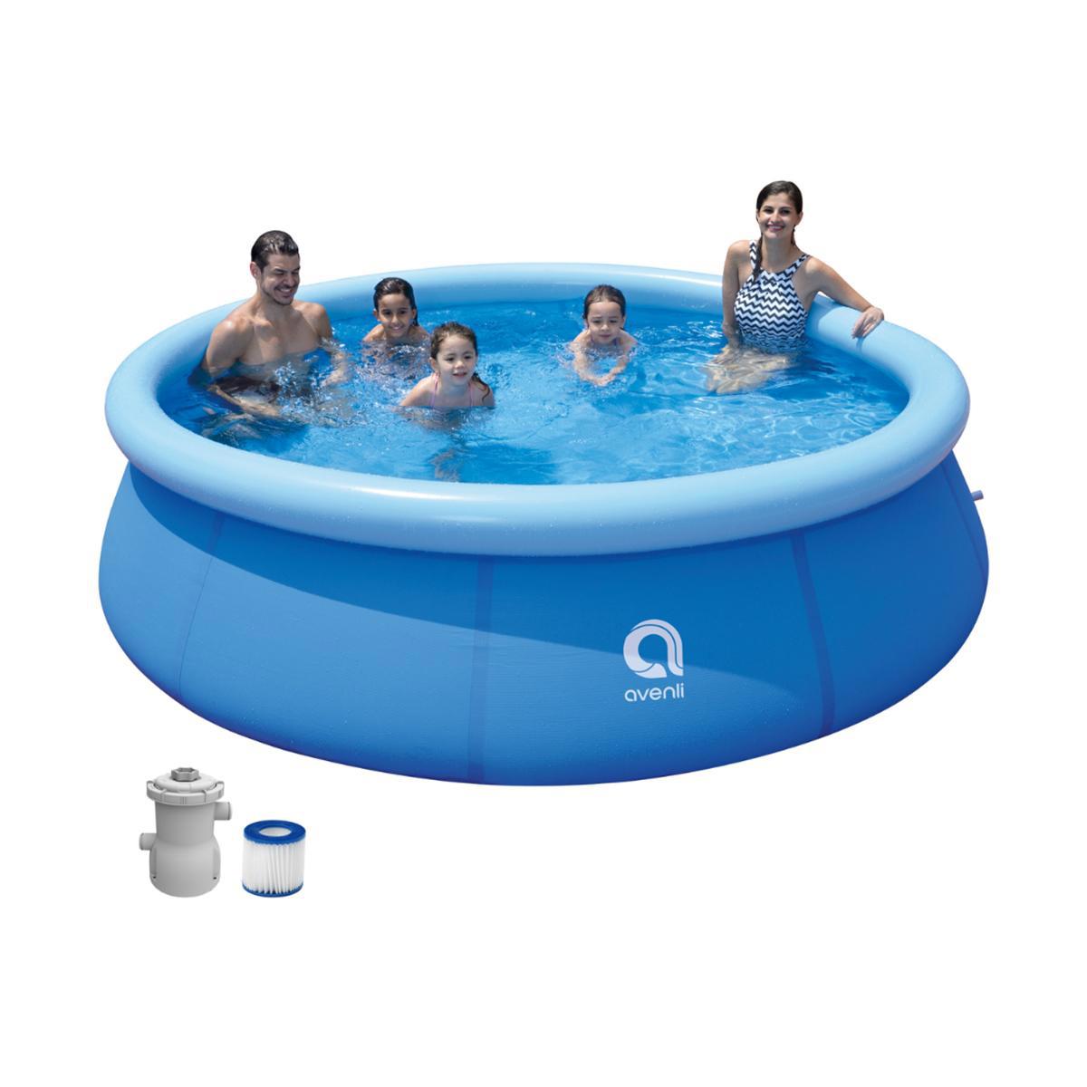 Изображение товара Бассейн надувной Avenli 230475 с надувным бортом 3x3 м ПВХ 3618 л голубой