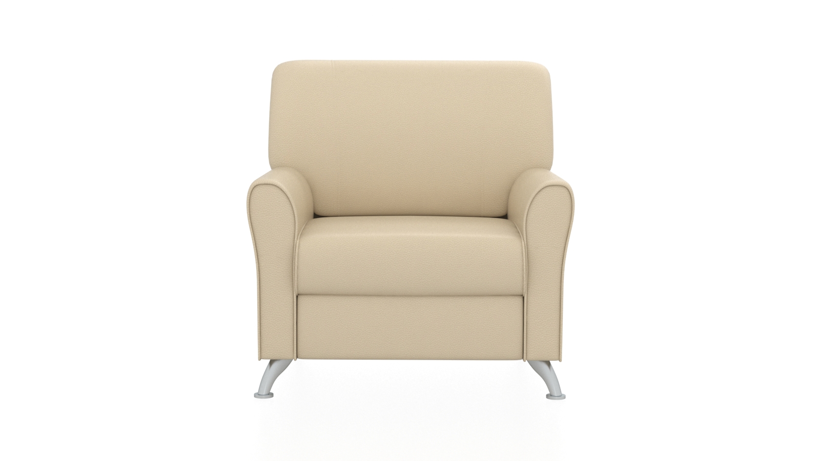 Изображение товара Кресло Euroforma Европа Металл белый кремовый дизайн износостойкая экокожа