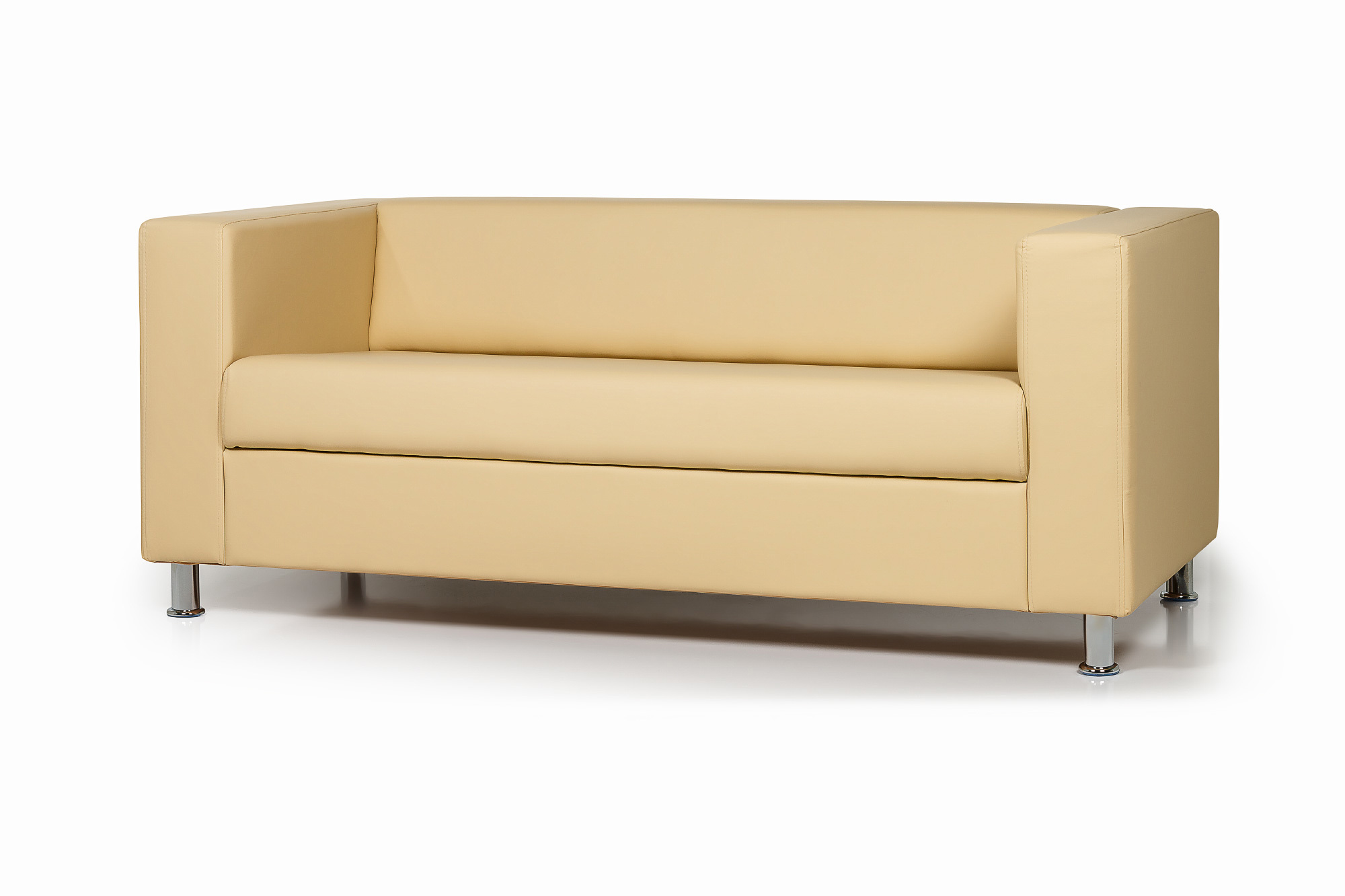 Изображение товара Диван прямой Euroforma Аполло 172x70x85 см металл цвет белый/кремовый