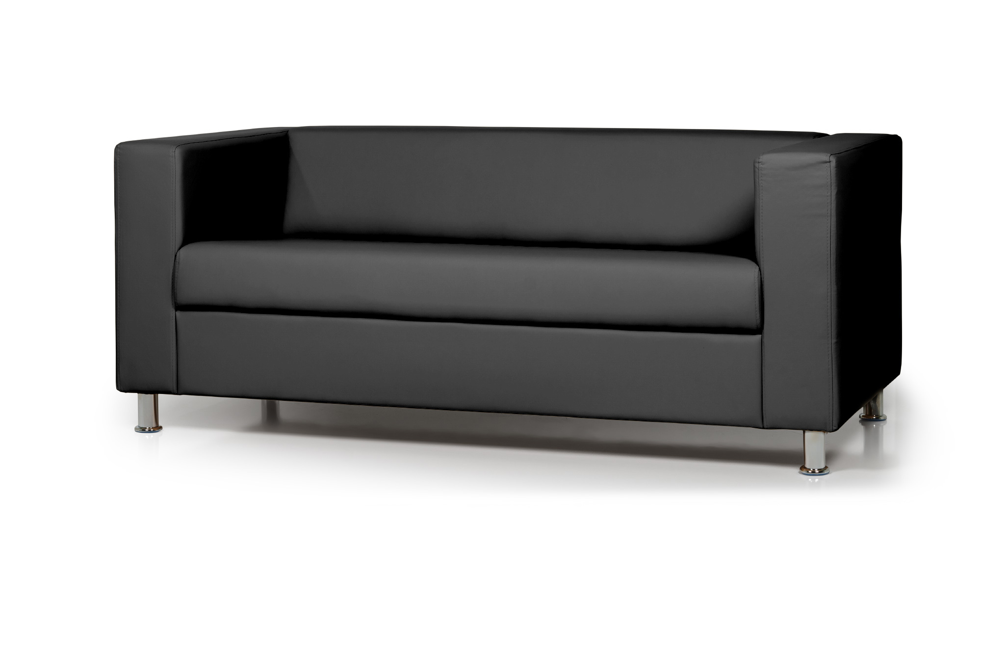 Изображение товара Диван прямой Euroforma Аполло черный 172x70x85 см