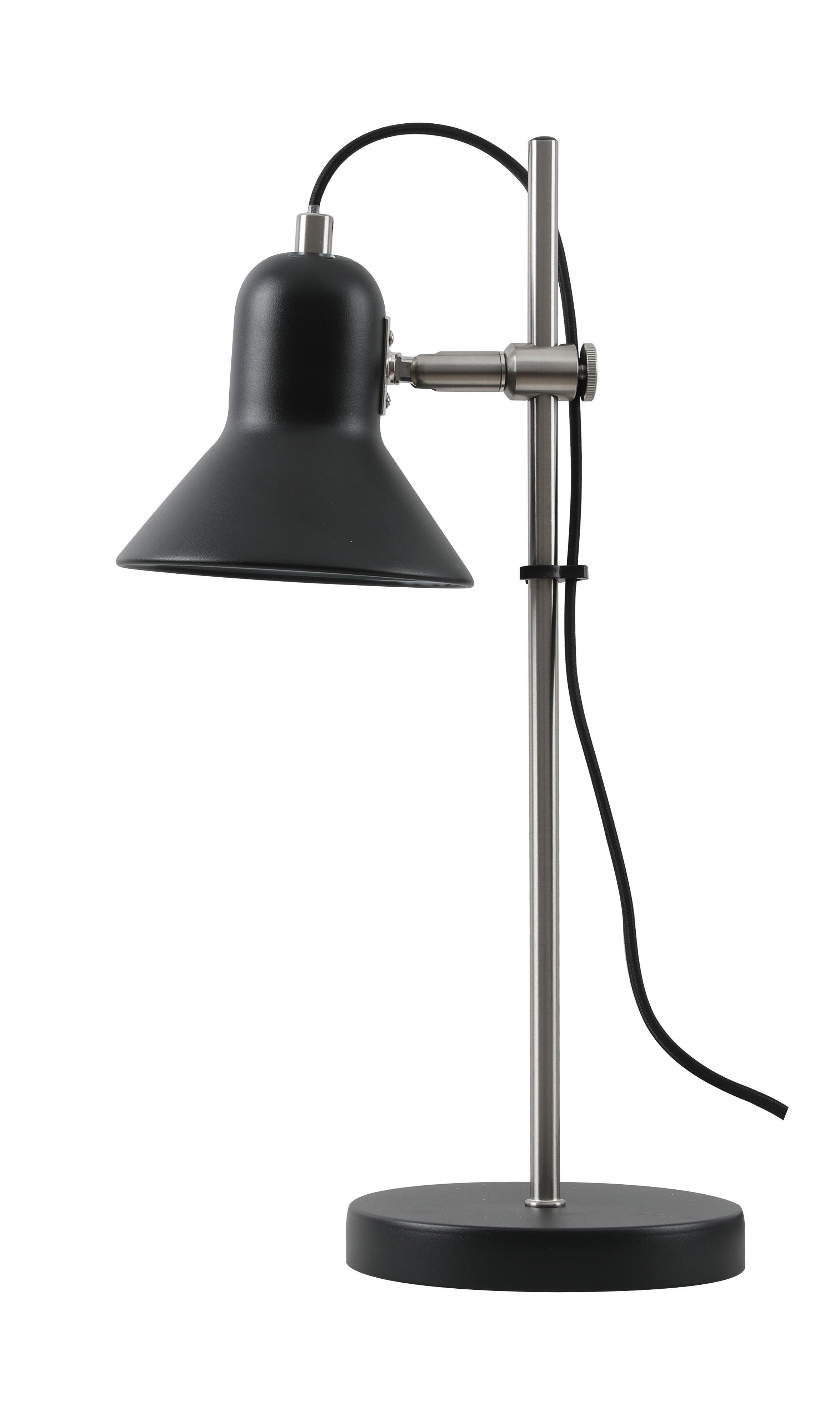 Изображение товара Настольная лампа CAMELION серии Rome черная регулируемая с металлом и Е27