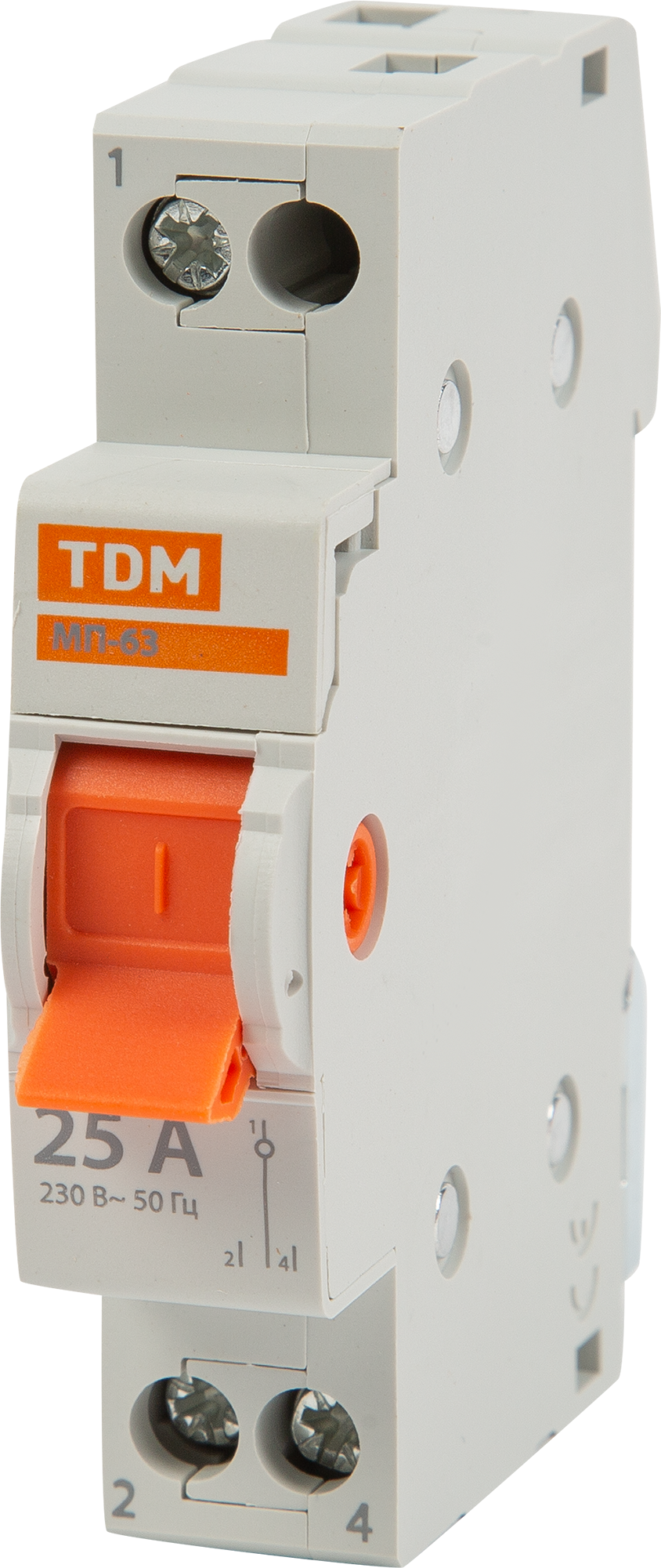 Выключатель нагрузки TDM Electric МП-63 1P 25 А трёхпозиционный