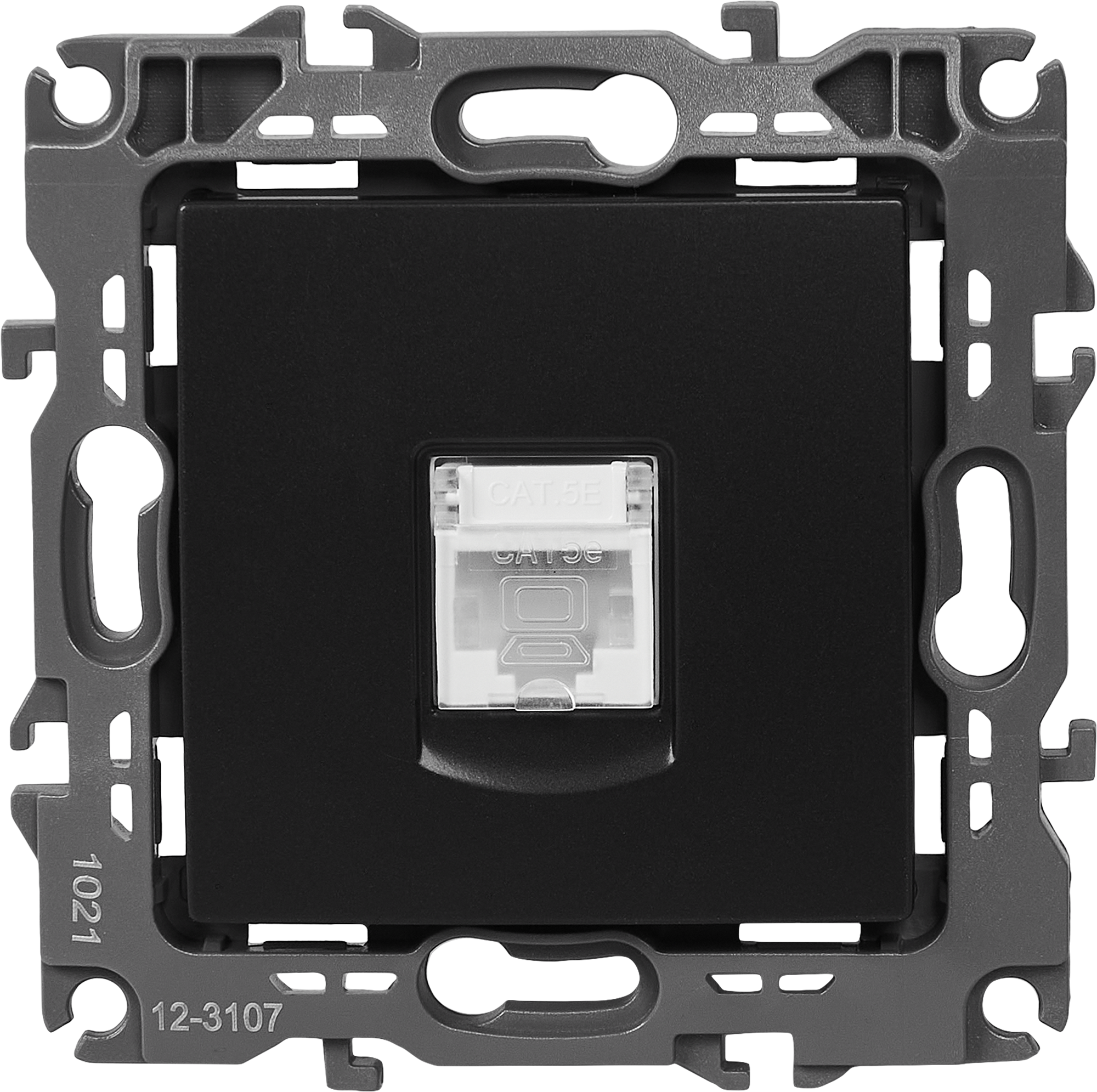 Изображение товара Встраиваемая розетка RJ45 Эра 12-3107-05 черный IP20 для интернет-сетей