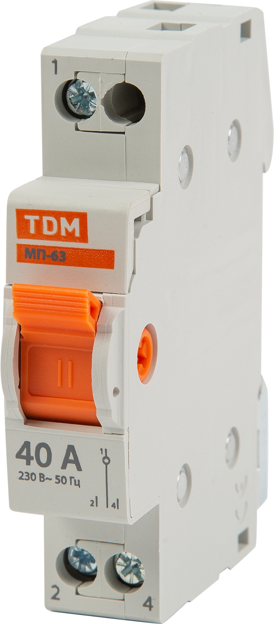Выключатель нагрузки TDM Electric МП-63 1P 40 А трёхпозиционный