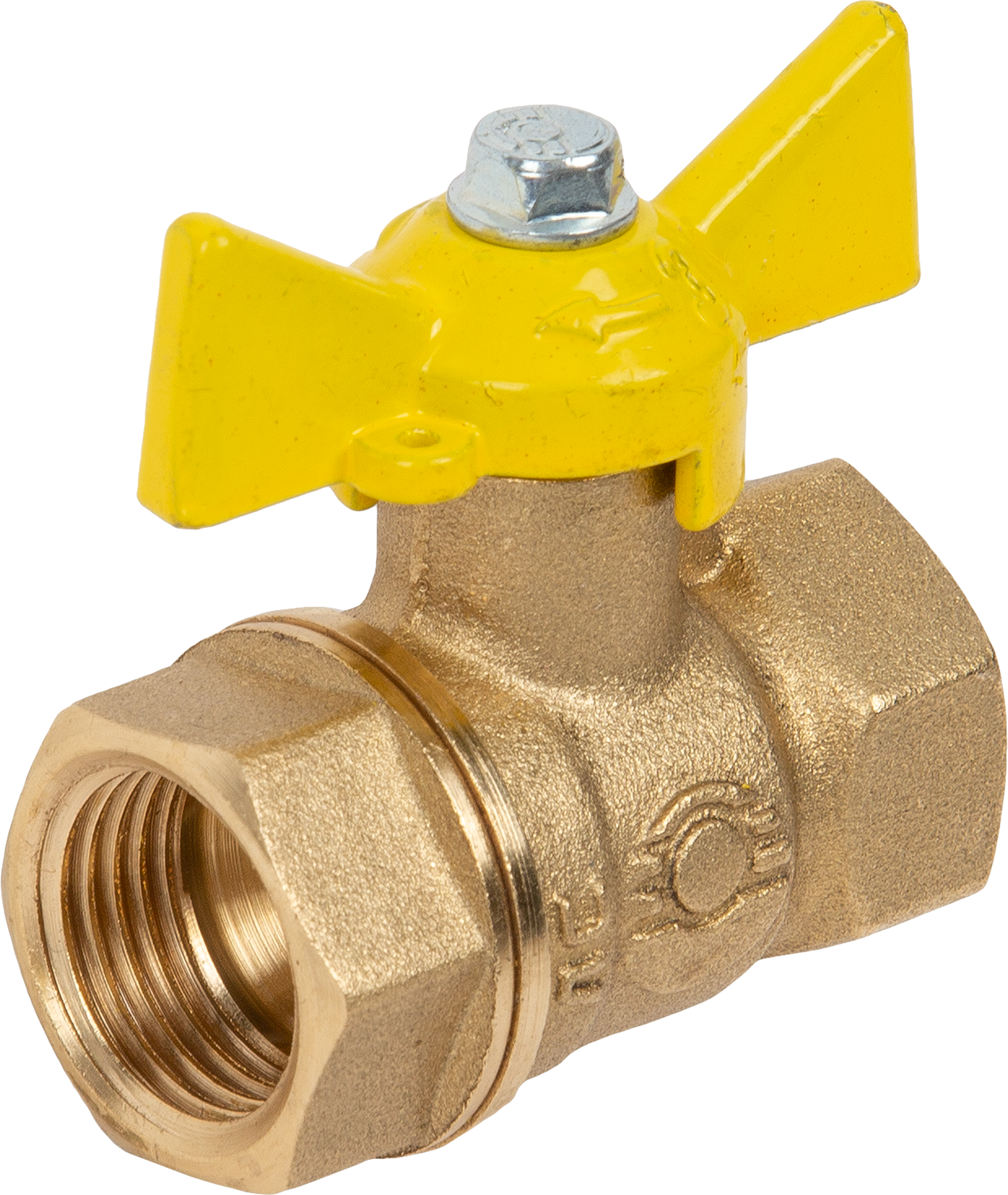 Изображение товара Кран шаровой для газа латунь 1/2 дюйма PN40 ручка бабочка