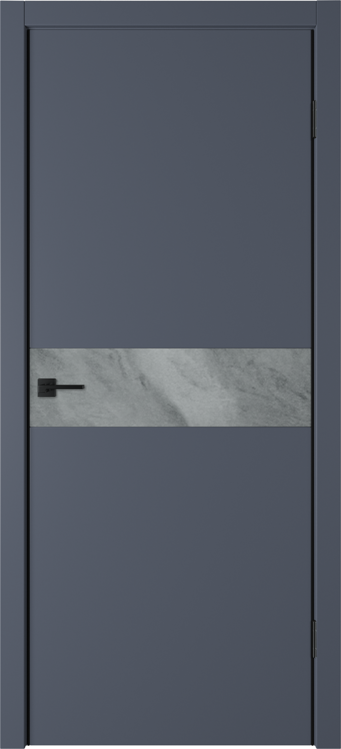 Изображение товара Дверь межкомнатная глухая Палладиум 70x200 см ПВХ цвет силк титан/сланец грей с замком и петлями