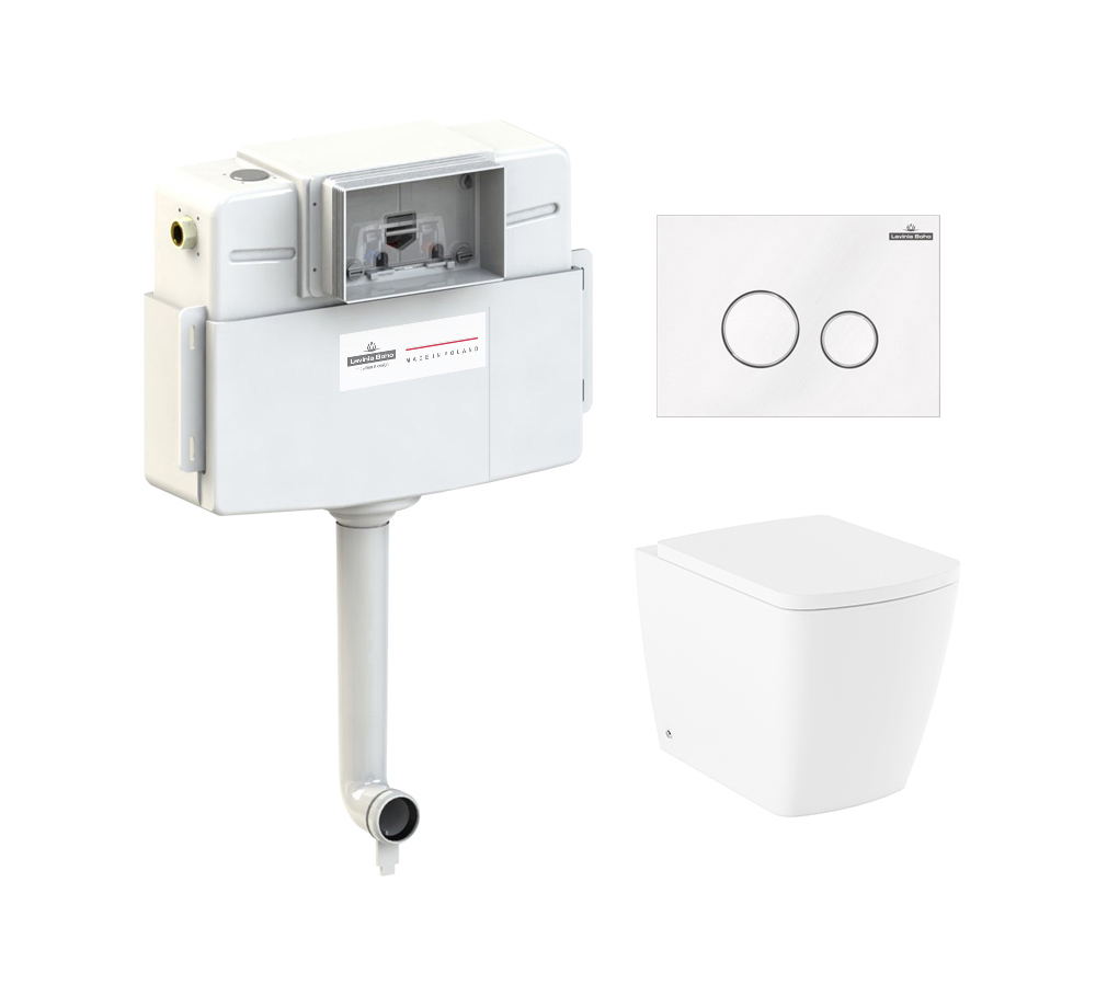 Изображение товара Комплект инсталляции Lavinia Boho Aveo 77060263 с клавишей смыва белый