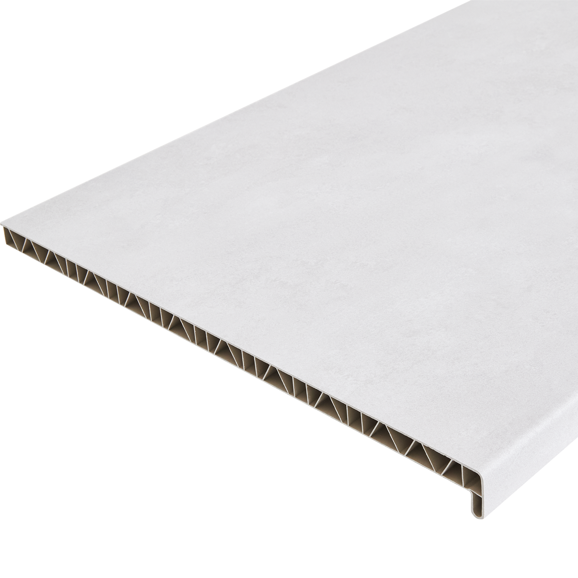 Изображение товара Подоконник ПВХ 1500x300 мм серый — влагостойкий, матовый, 20 мм