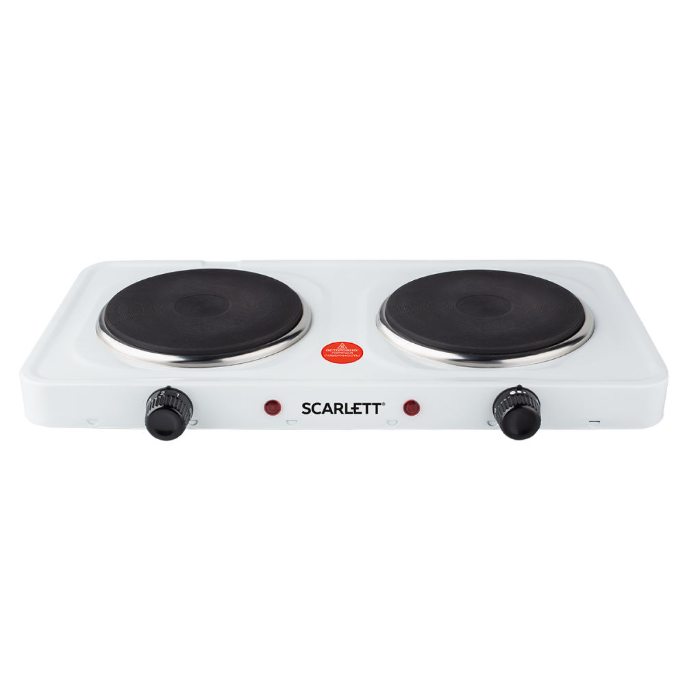 Изображение товара Электрическая настольная плита Scarlett SC-HP700S02 2 конфорки белая
