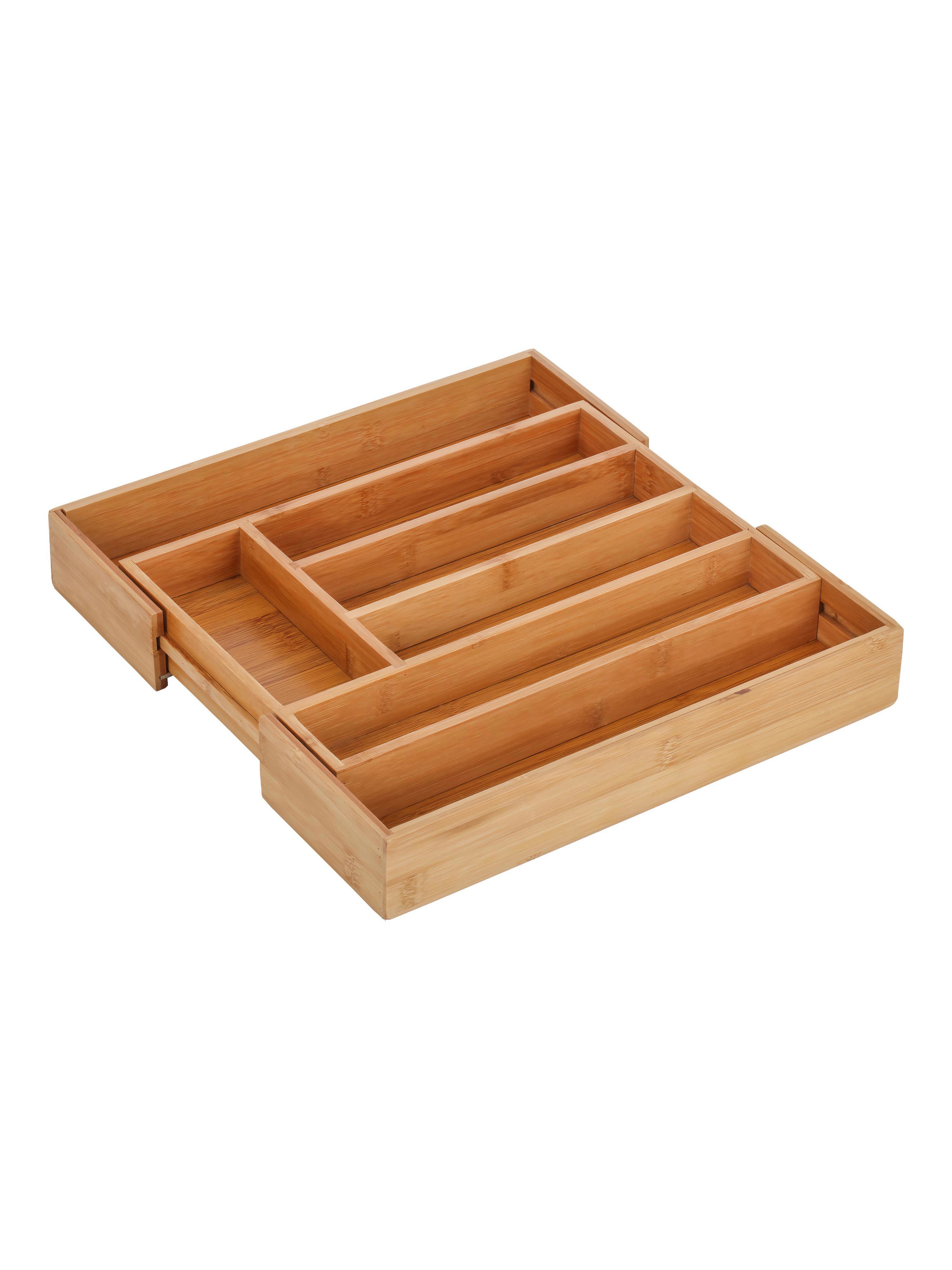 Изображение товара Лоток для столовых приборов UNISTOR бамбук цвет дерево регулируемый 36 см