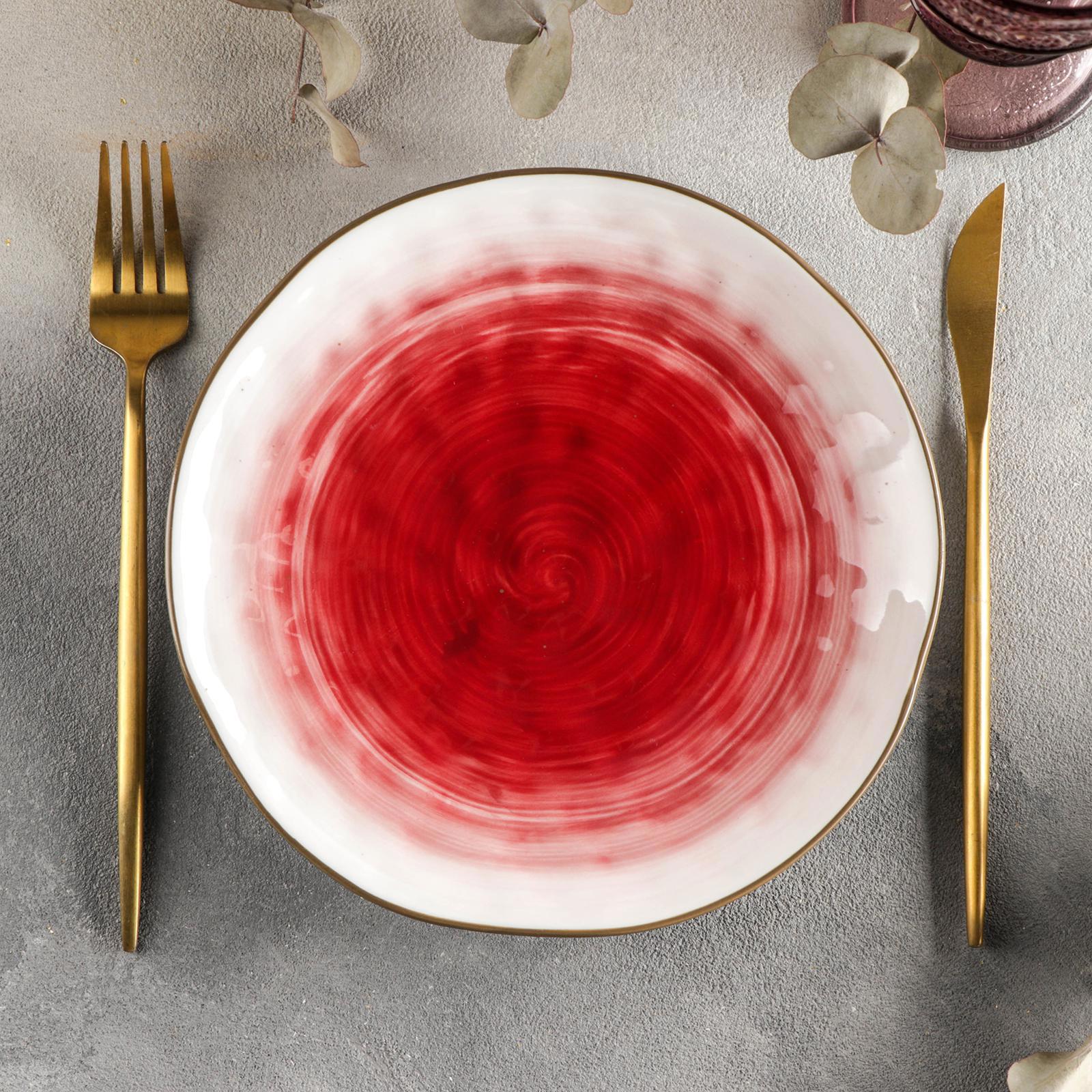 Изображение товара Тарелка Доляна Космос d 21.8 см цвет красный