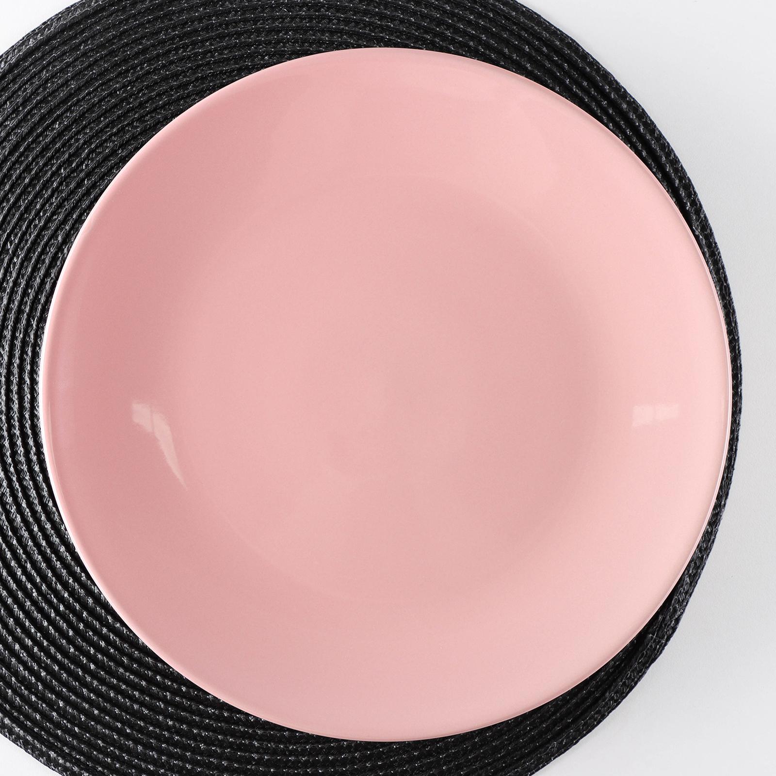 Изображение товара Обеденная тарелка Доляна Пастель d27 см розовая керамика