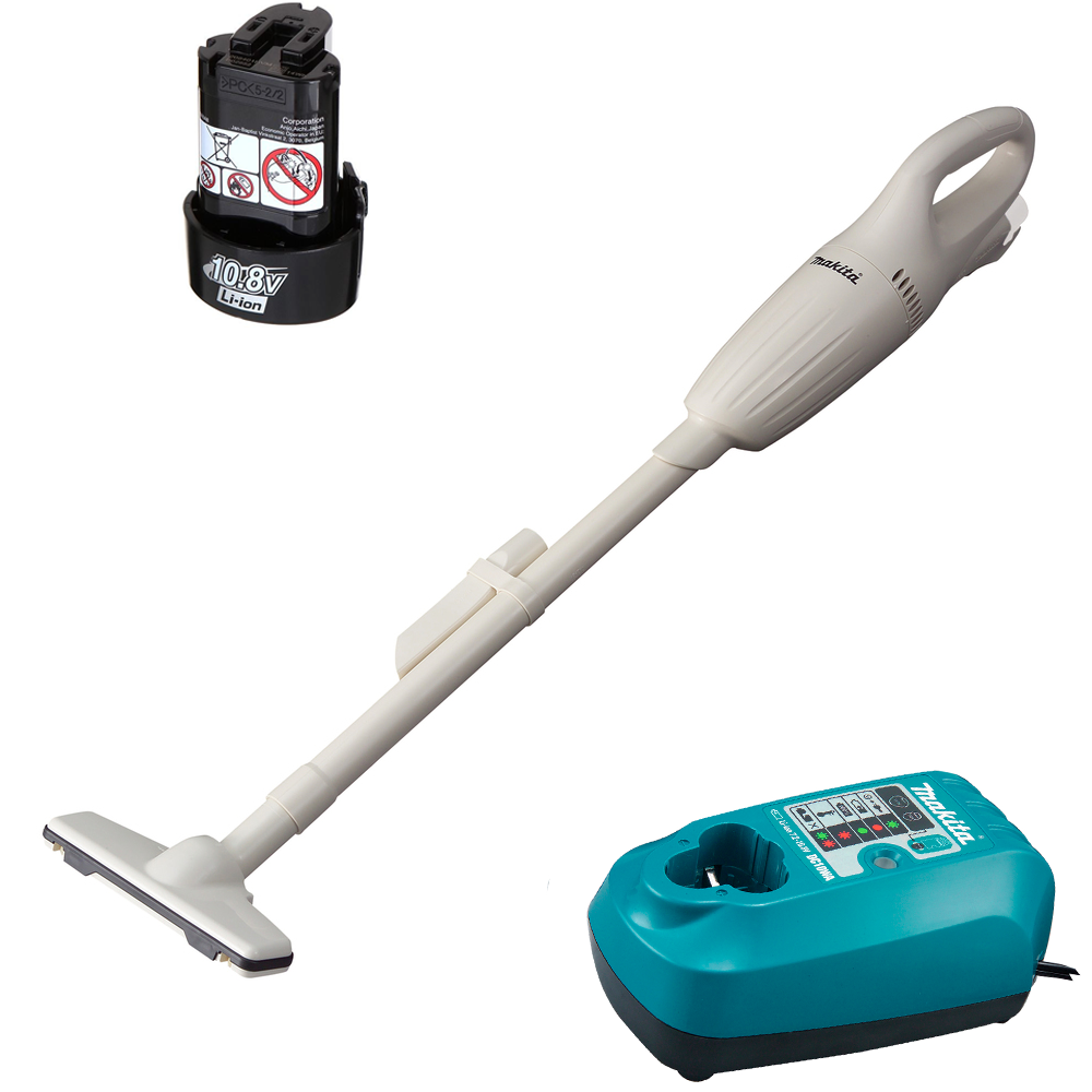 Изображение товара Пылесос аккумуляторный Makita CL100DW 10.8 В Изображение товара Пылесос аккумуляторный Makita CL100DW 10.8 В
