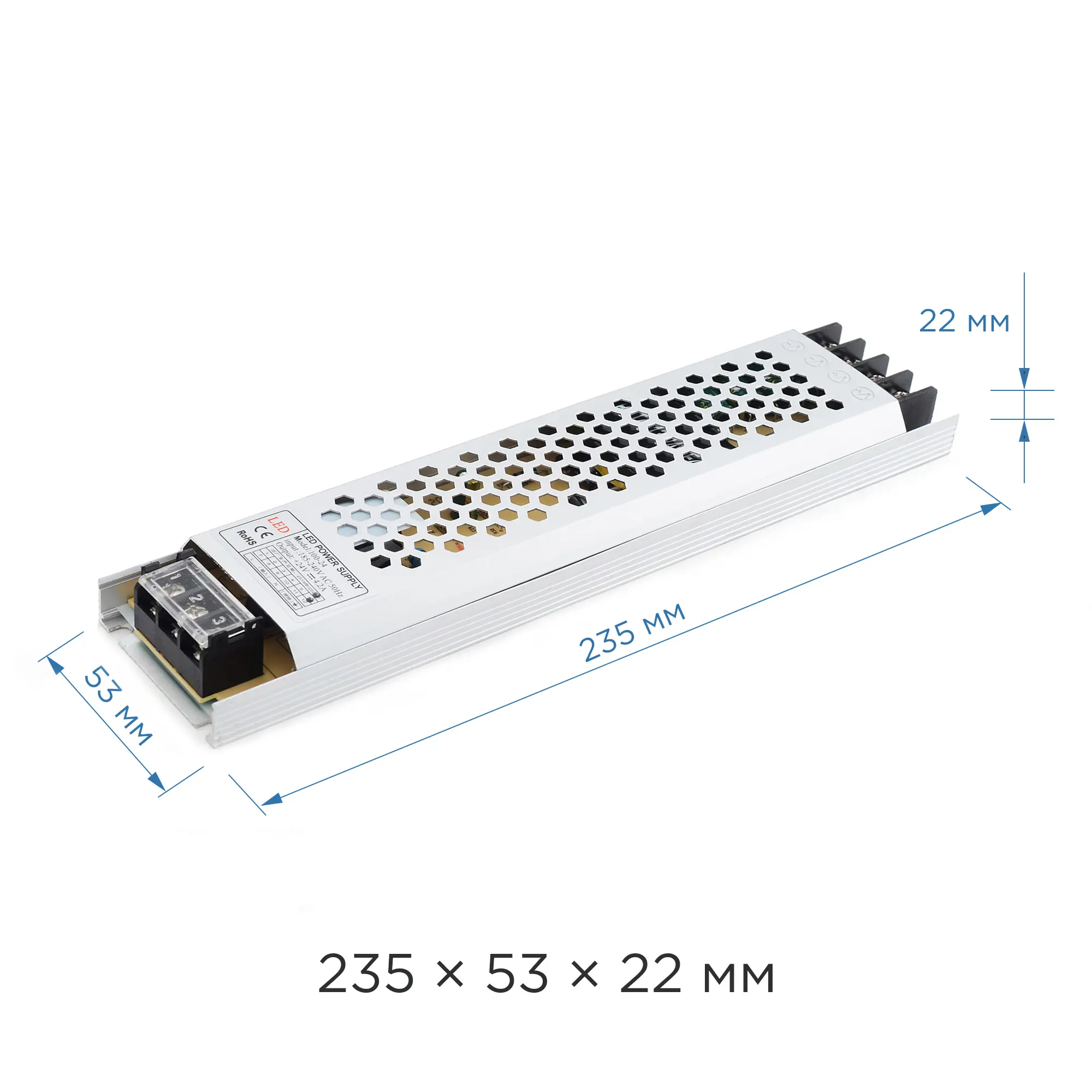 Блок питания 24 В 100 Вт IP20 4.16 А алюминий - 8