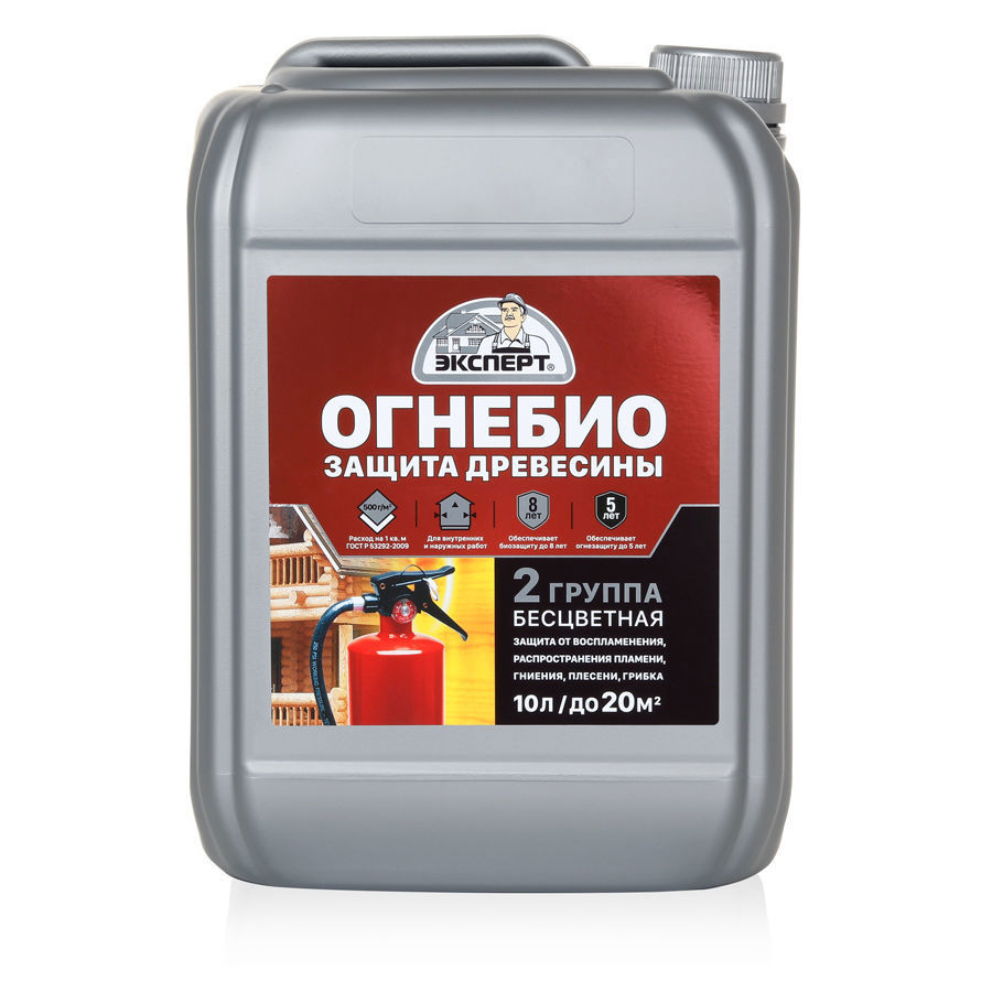 Изображение товара Состав огнебиозащитный для древесины 2 группа ЭКСПЕРТ 10 л