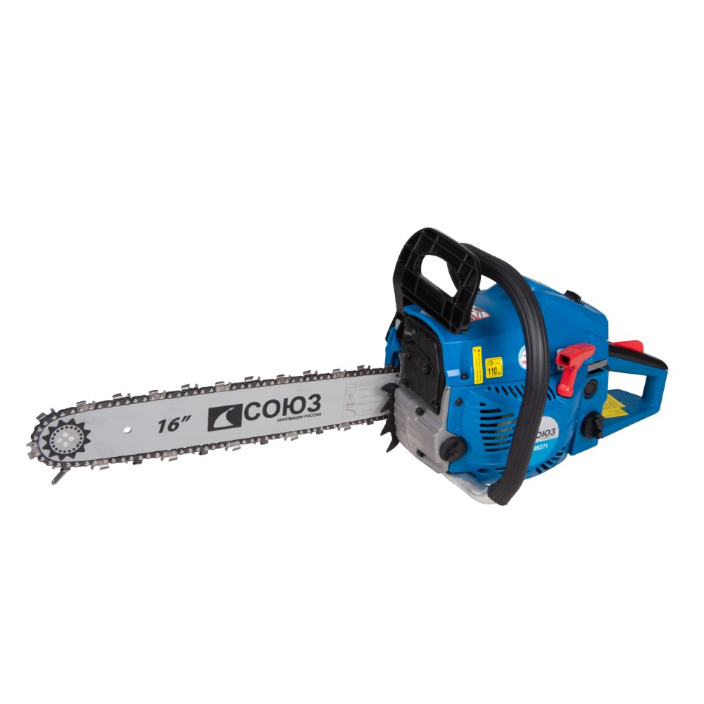 Изображение товара Бензопила Союз ПТС-99371 с мощностью 2.7 л.с. и шиной 405 мм