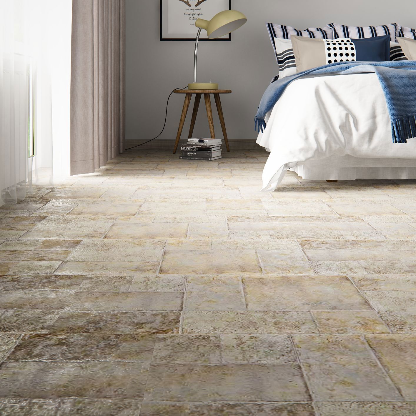 Изображение товара Ламинат Грес Милан 33 класс, 8 мм, бежево-коричневый, 2.456 м², замковый монтаж