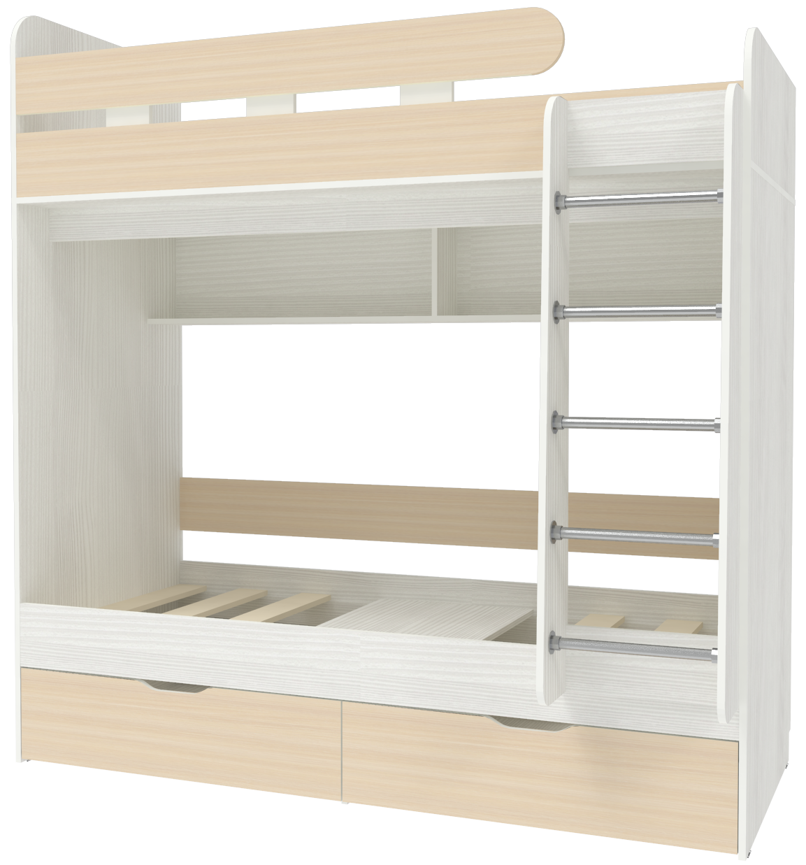 Изображение товара Двухъярусная кровать Кариви Юниор 80x190 см безопасная и функциональная