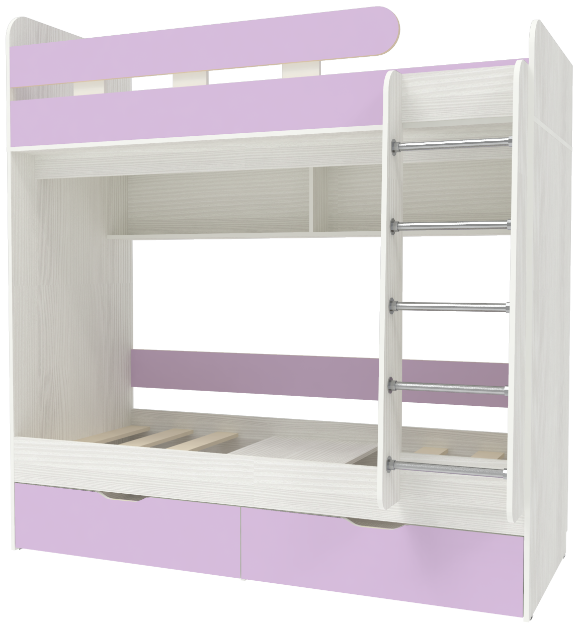 Изображение товара Кровать Кариви Юниор 80x190 см 2 яруса ЛДСП цвет ирис 00009-04-25-00