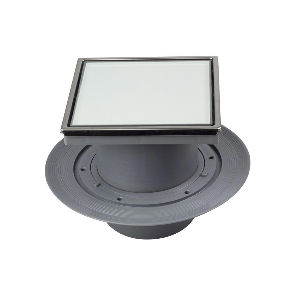 Изображение товара Трап для душа Pestan Confluo Standard 15x15 Vertical White Glass с гидрозатвором