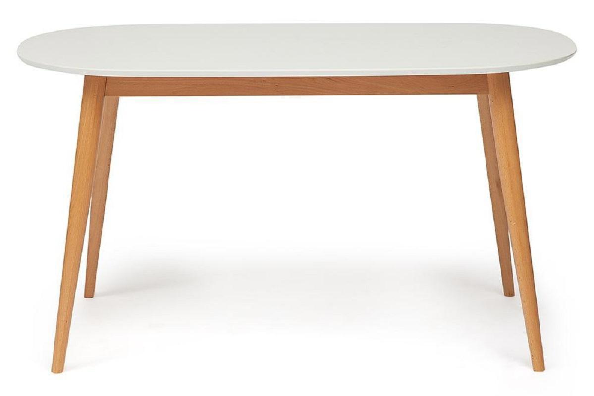 Изображение товара Круглый обеденный стол Tetchair MAX 140x75 белый из МДФ и бука