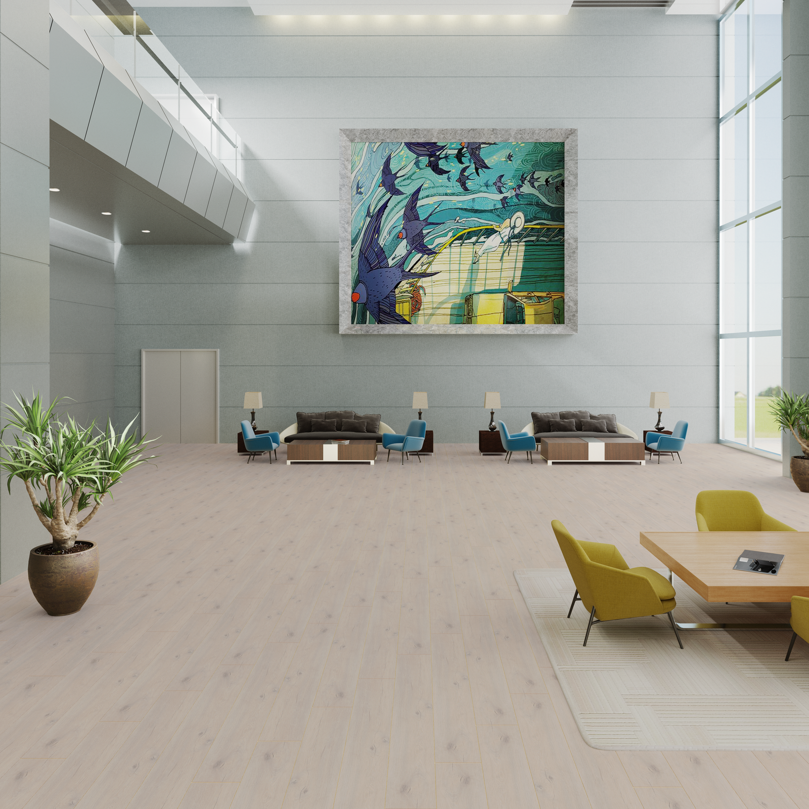 Изображение товара Ламинат Дуб Тирион 33 класс 8 мм 2.153 м2 влагостойкий светлое дерево