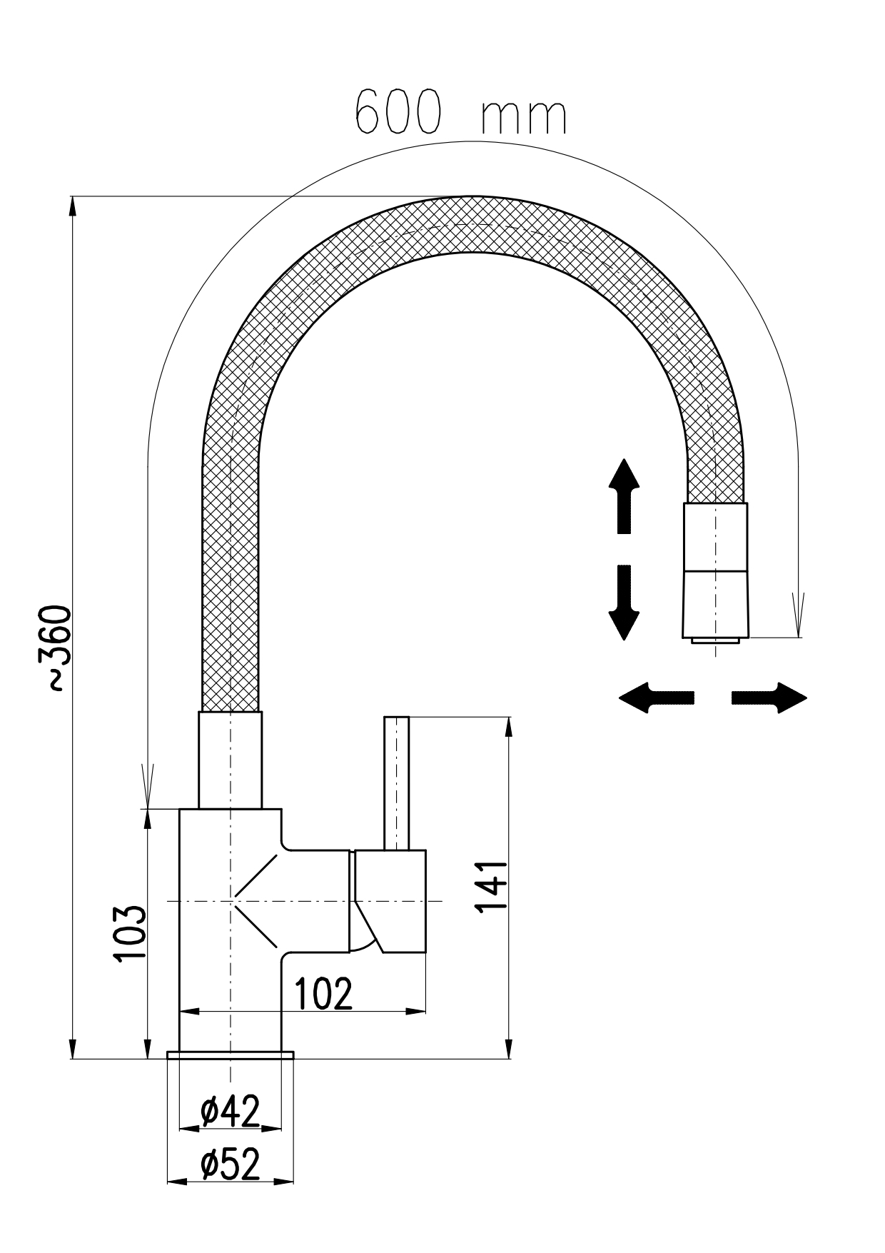 Изображение товара Однорычажный смеситель Ravslezak Se919.5/10cmatz 14.2 см цвет черный