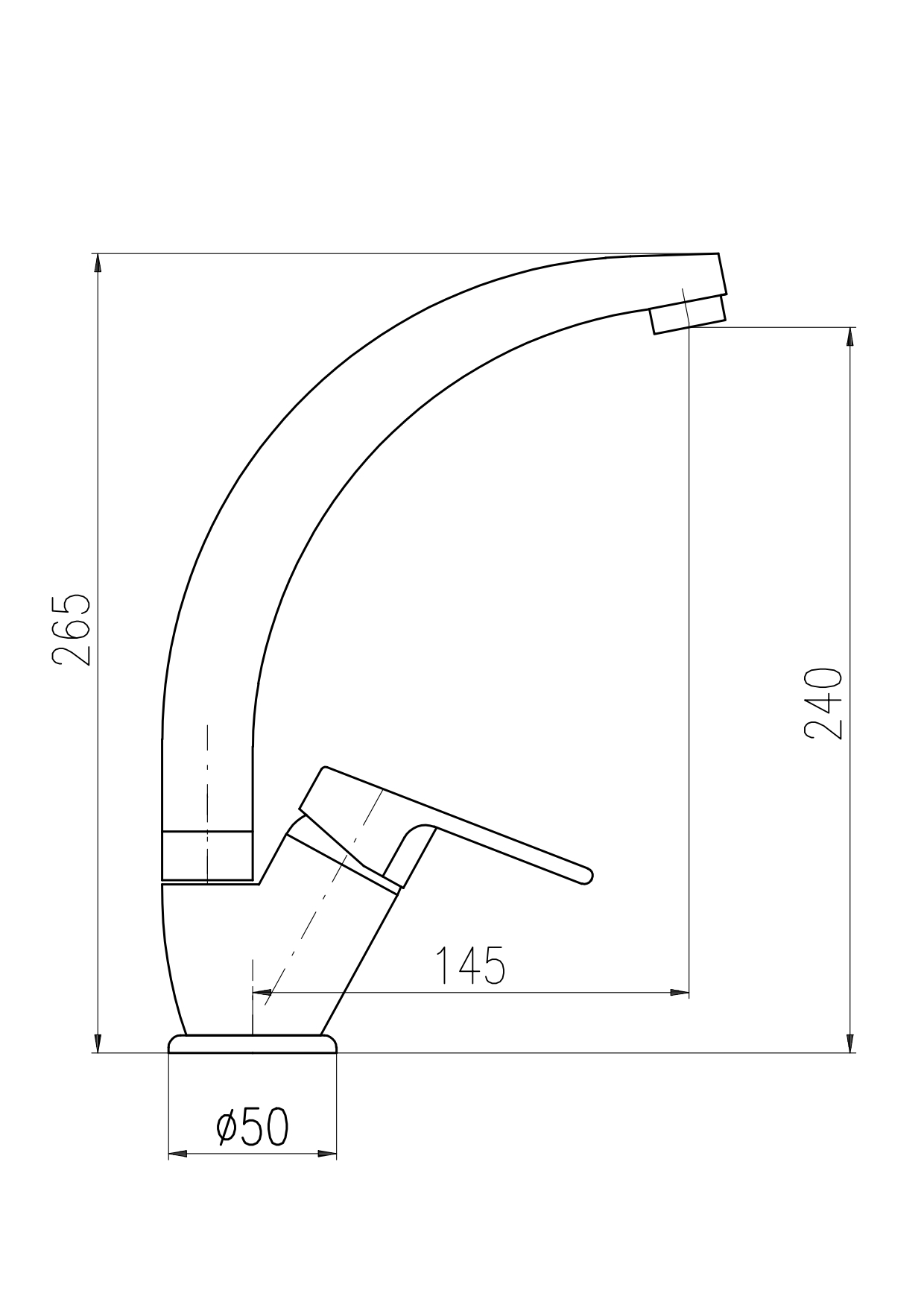 Изображение товара Однорычажный смеситель Ravslezak Co206.5/3 24.7 см цвет хром Изображение товара Однорычажный смеситель Ravslezak Co206.5/3 24.7 см цвет хром