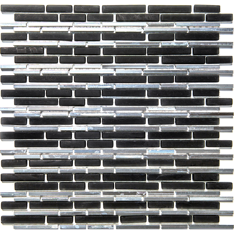 Изображение товара Декоративная мозаика NATURAL 30x30см черная глянцевая для интерьера